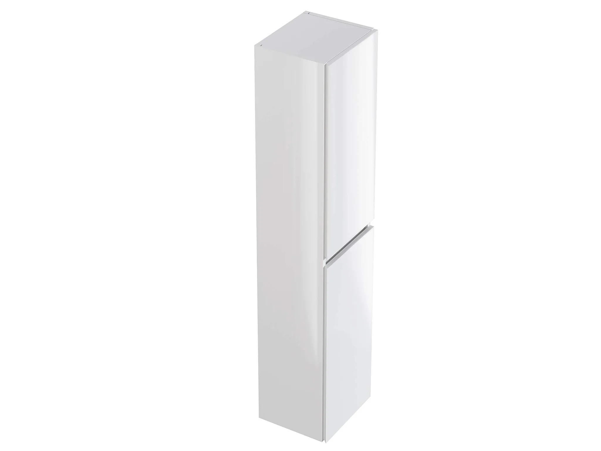 Modern White Gloss Tall Bathroom Storage Column Cabinet