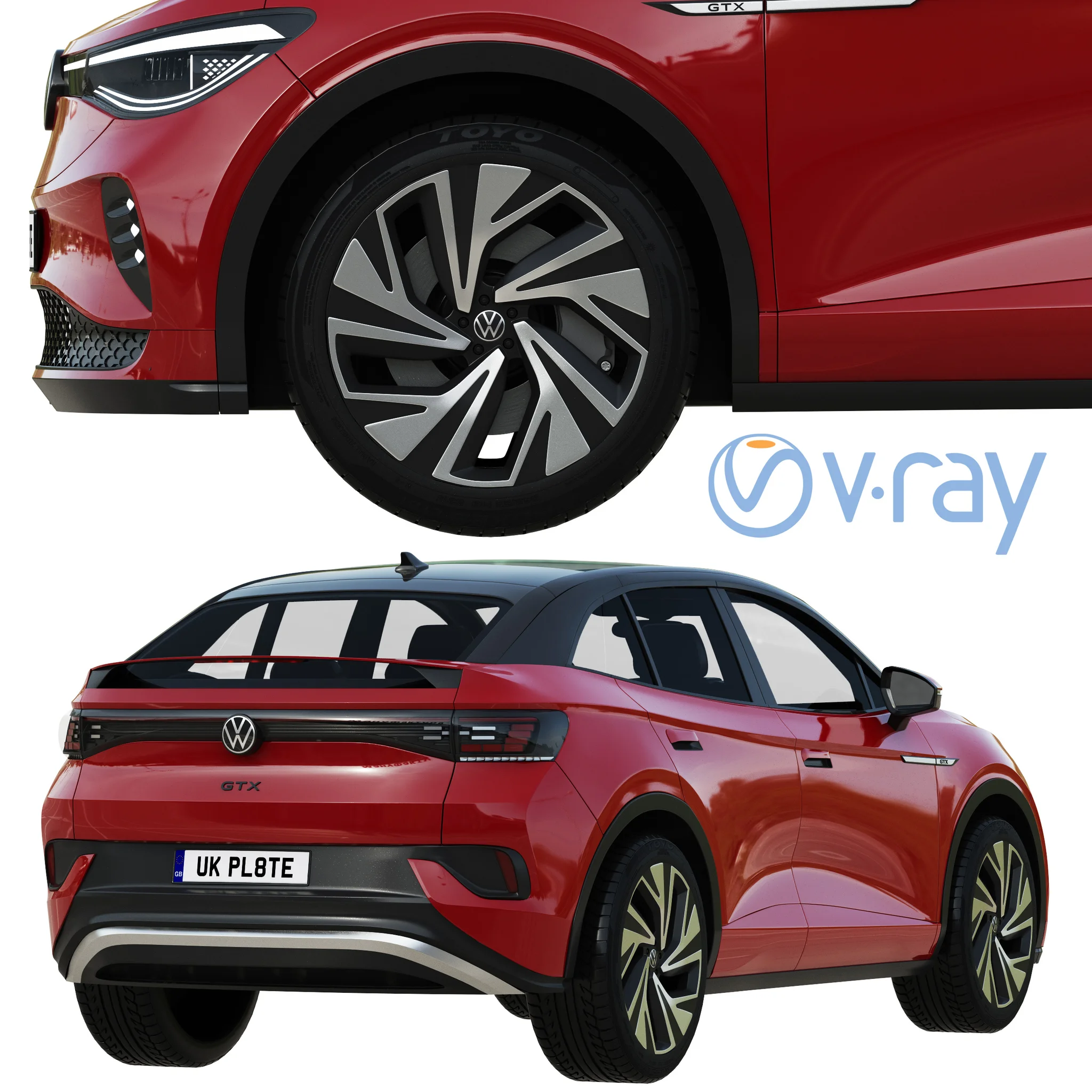 Volkswagen ID5 GTX, 3D model preview 4