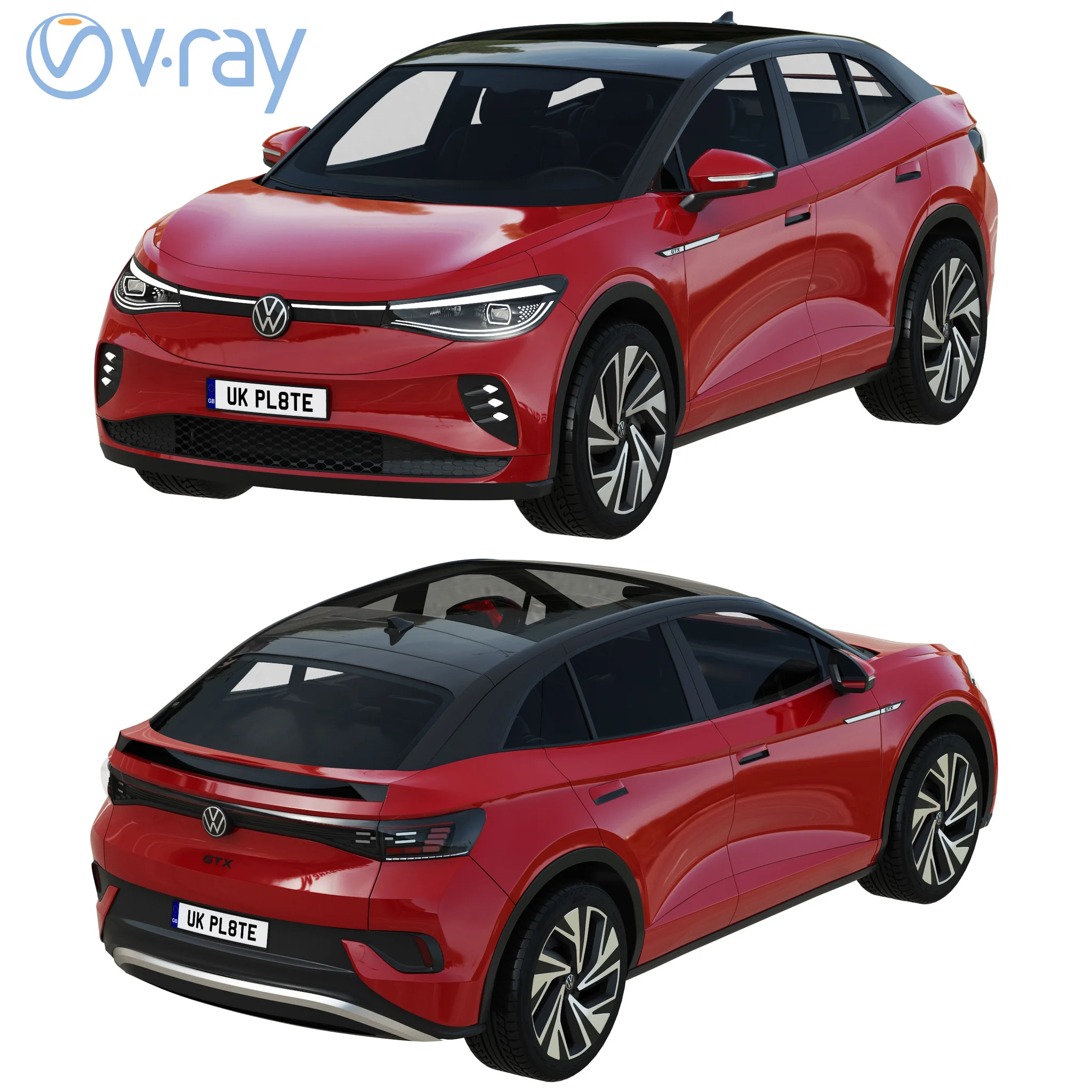 Volkswagen ID5 GTX, 3D model preview 14