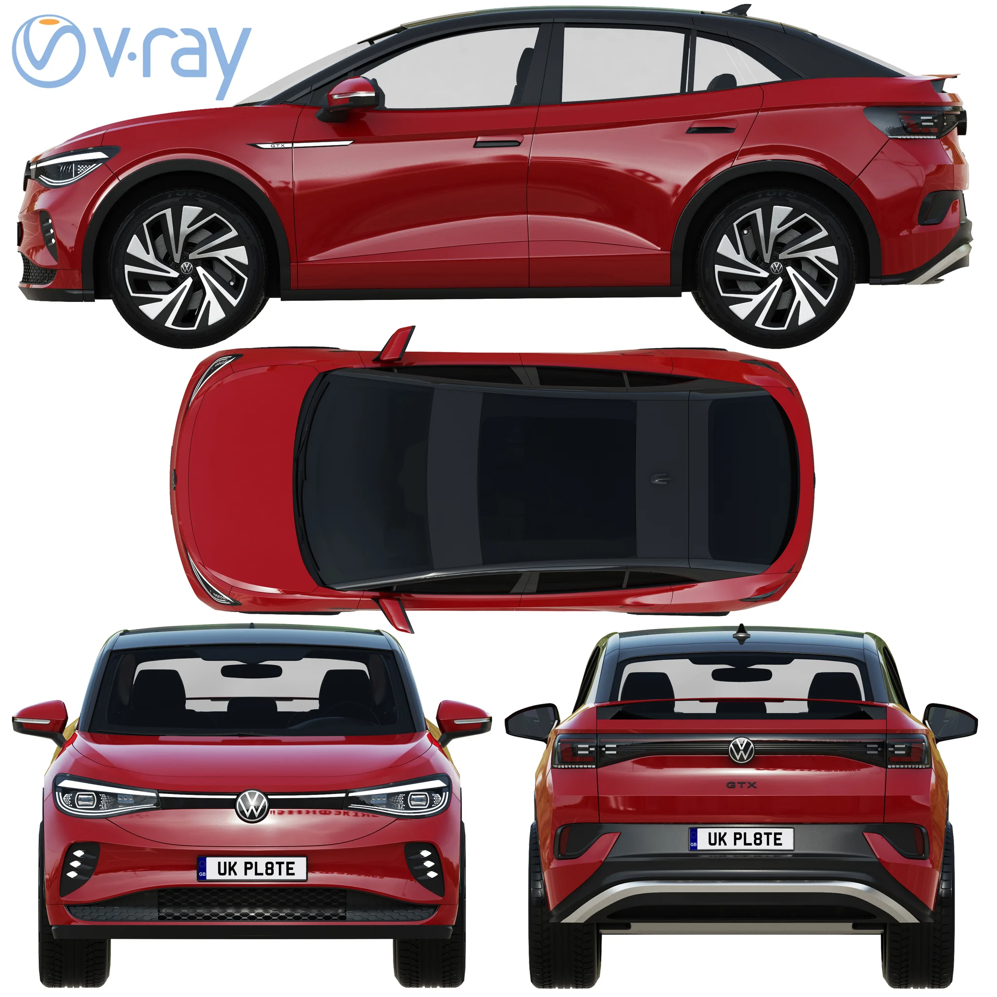 Volkswagen ID5 GTX, 3D model preview 30