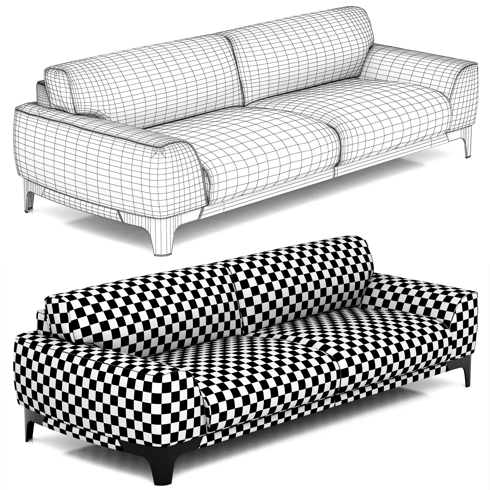 Roche Bobois SNOOKER Sofa — 3D model preview 9