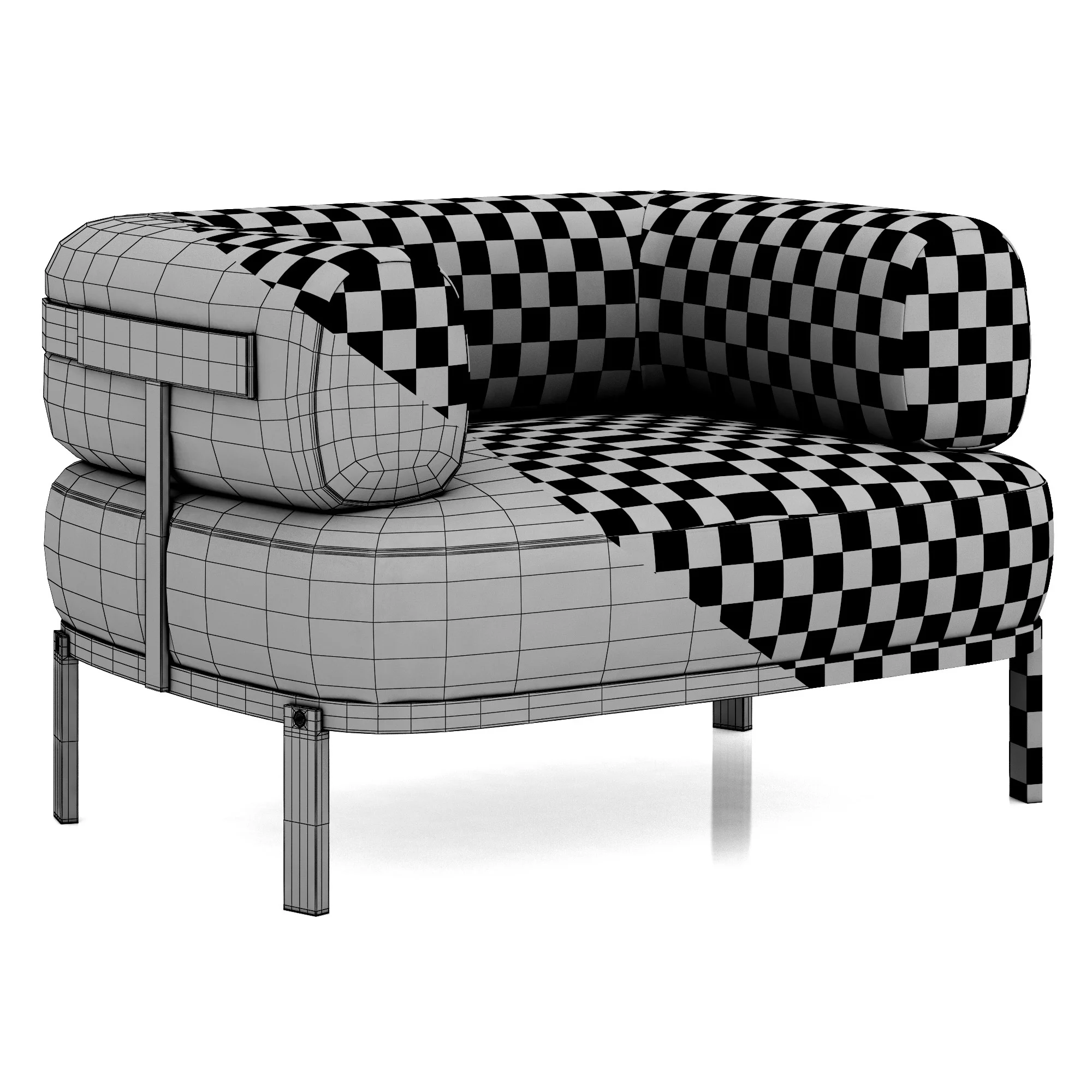 Baxter Belt Armchair — 3D model preview 10