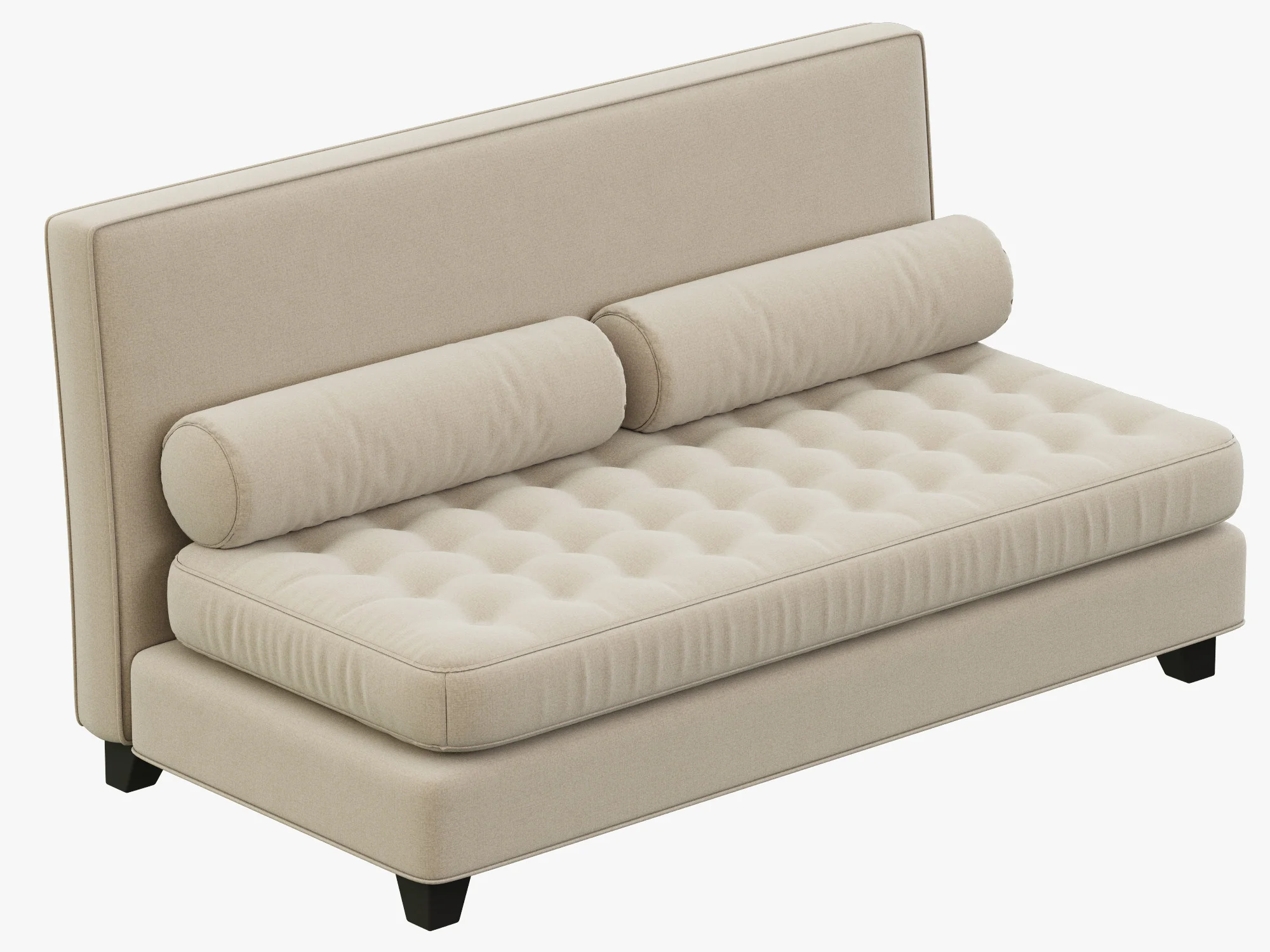 RH Teen Rylin Tufted Velvet Armless Loveseat — 3D model preview 1