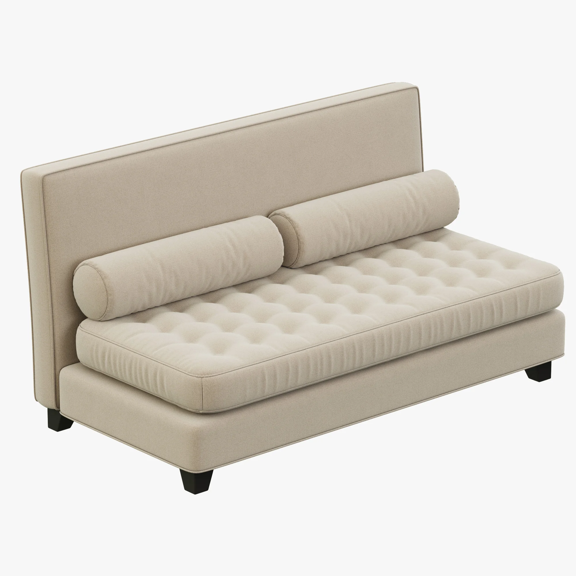 RH Teen Rylin Tufted Velvet Armless Loveseat — 3D model preview 2