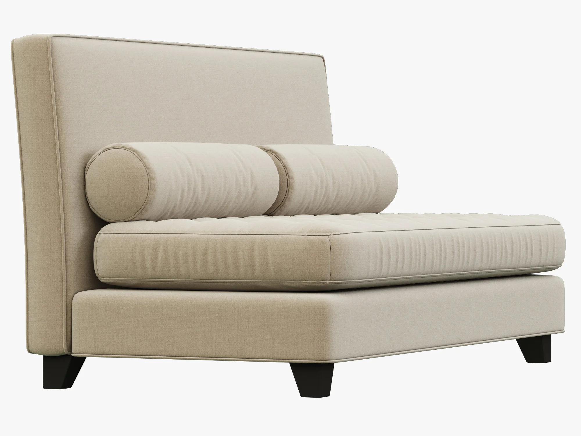 RH Teen Rylin Tufted Velvet Armless Loveseat — 3D model preview 6