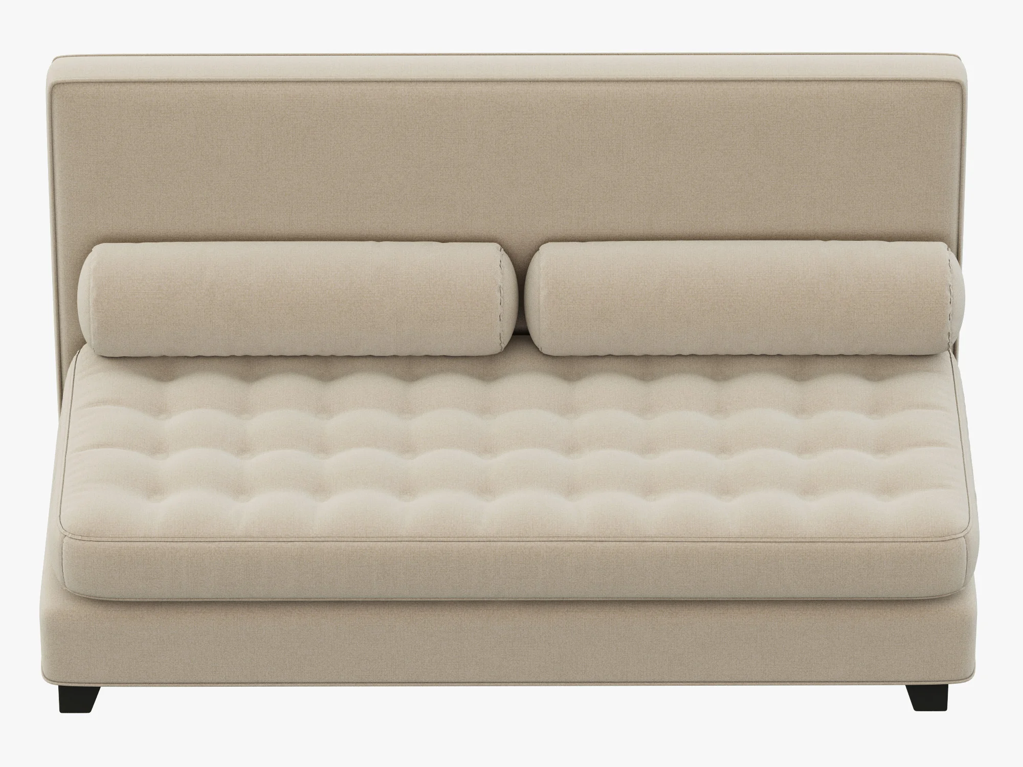 RH Teen Rylin Tufted Velvet Armless Loveseat — 3D model preview 7