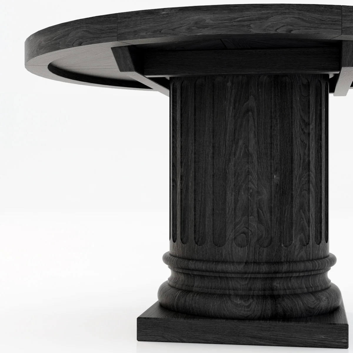 Restoration Hardware Architectural Column Salvaged Wood Table — 3D model preview 2