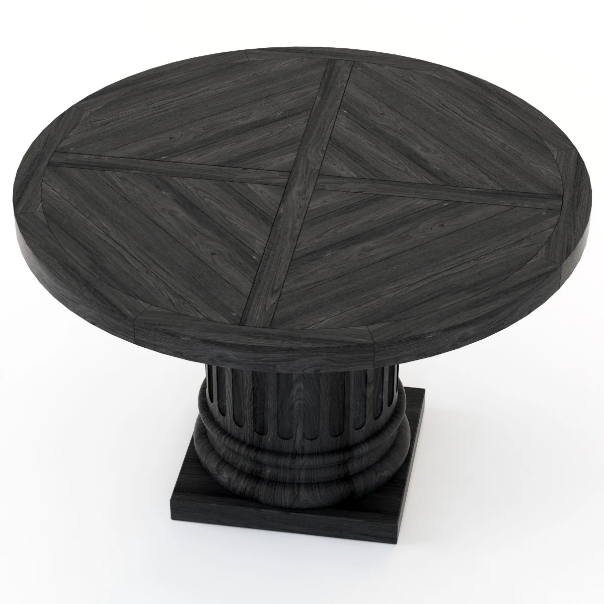 Restoration Hardware Architectural Column Salvaged Wood Table — 3D model preview 6