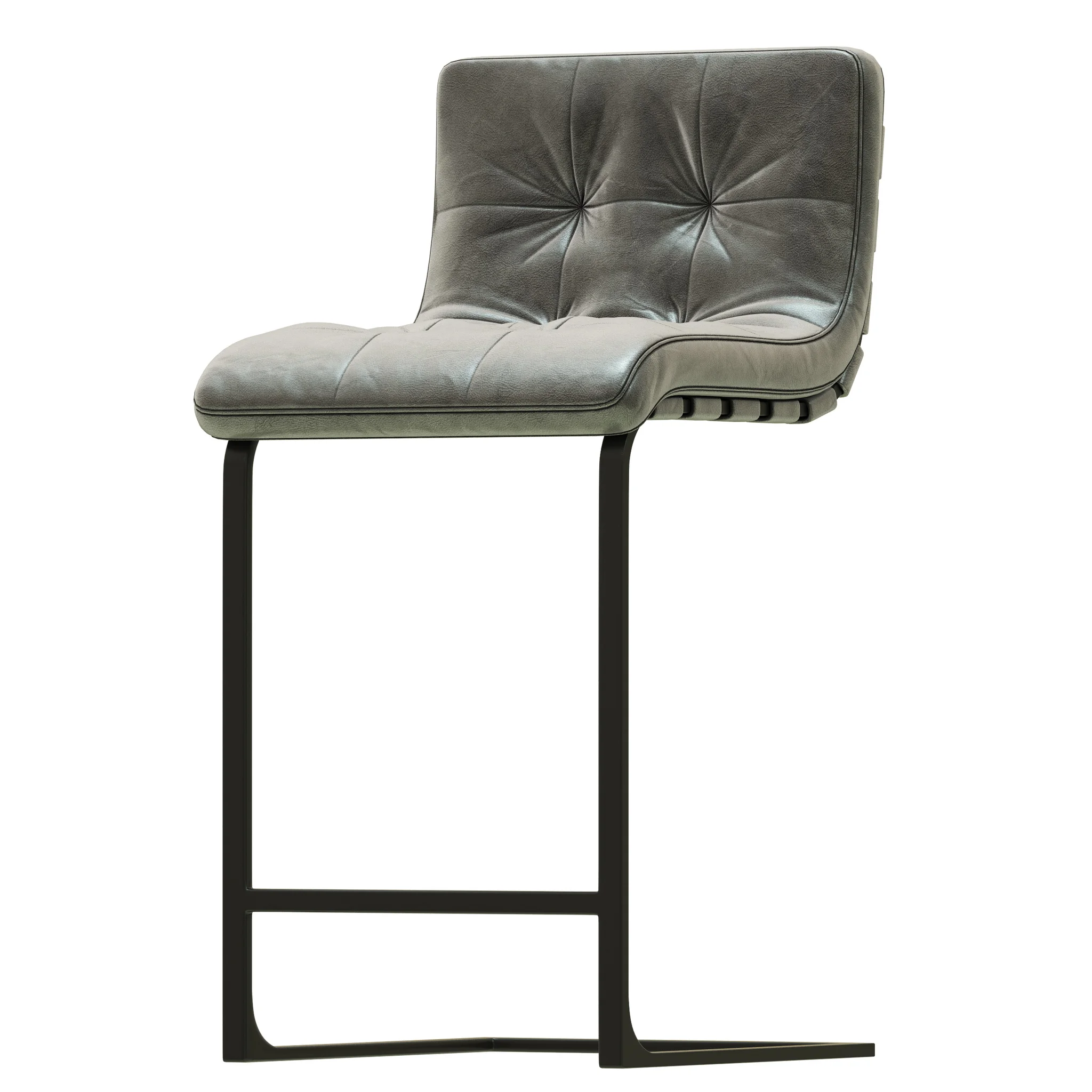RH Modern Rossi Leather Stool — 3D model preview 3