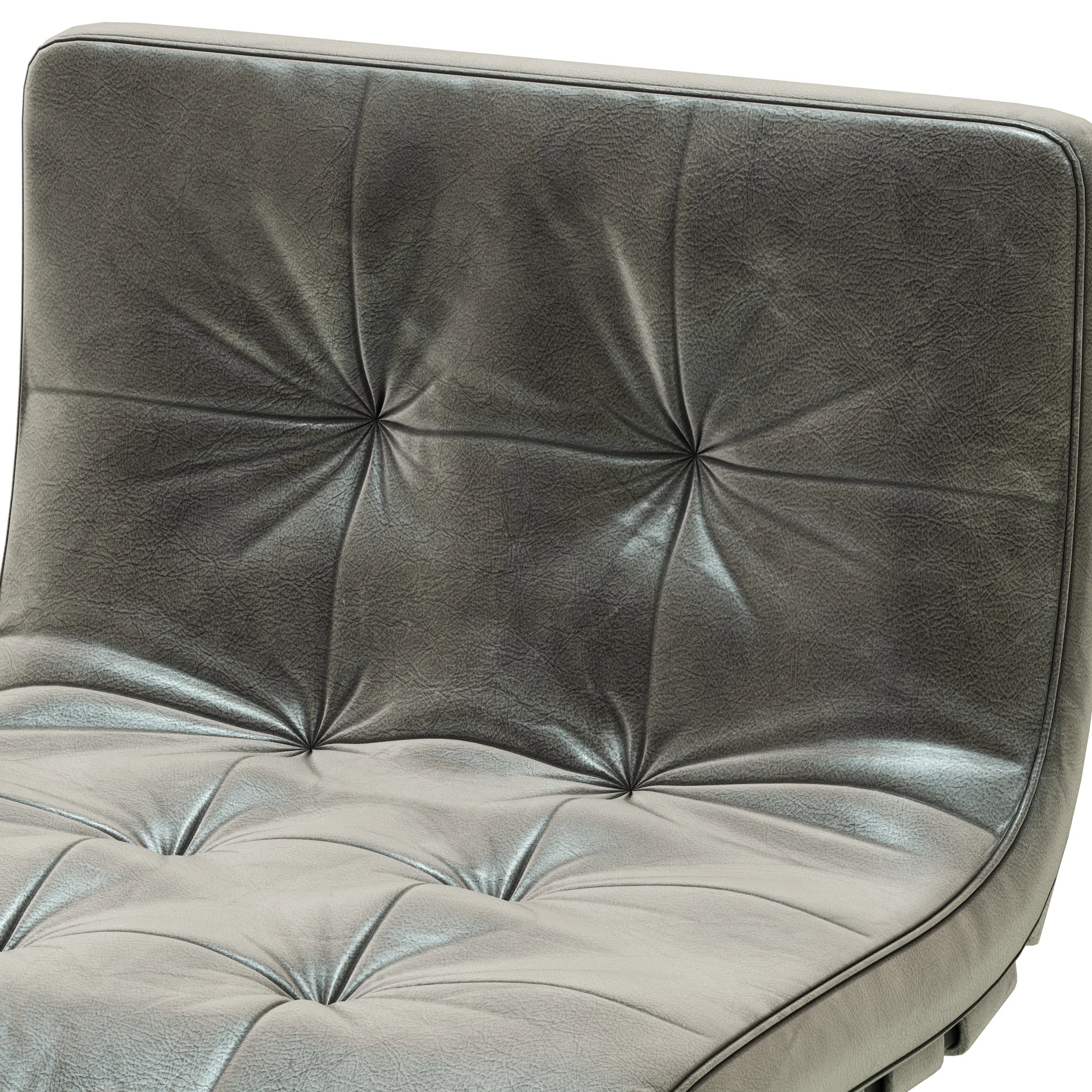 RH Modern Rossi Leather Stool — 3D model preview 4