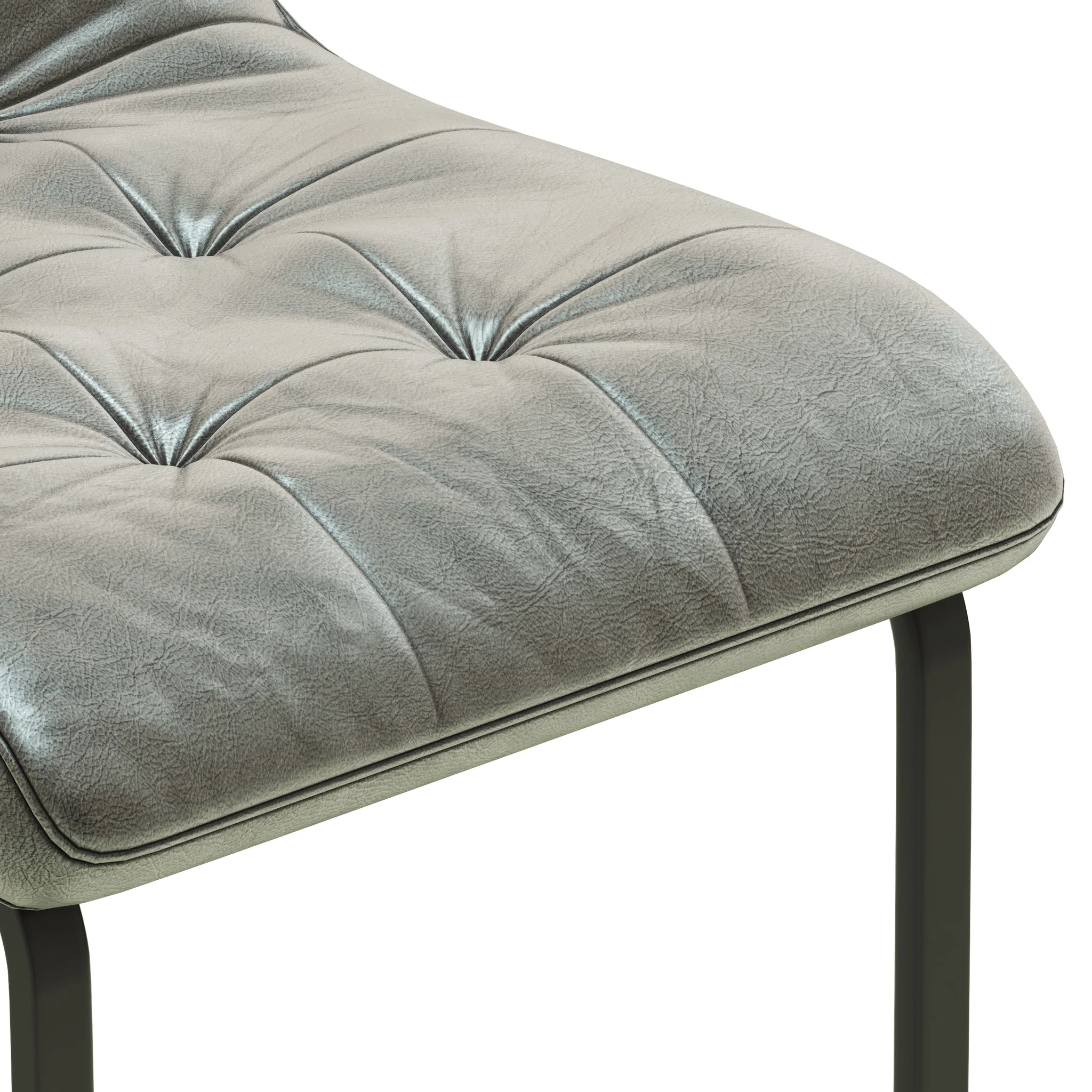 RH Modern Rossi Leather Stool — 3D model preview 6