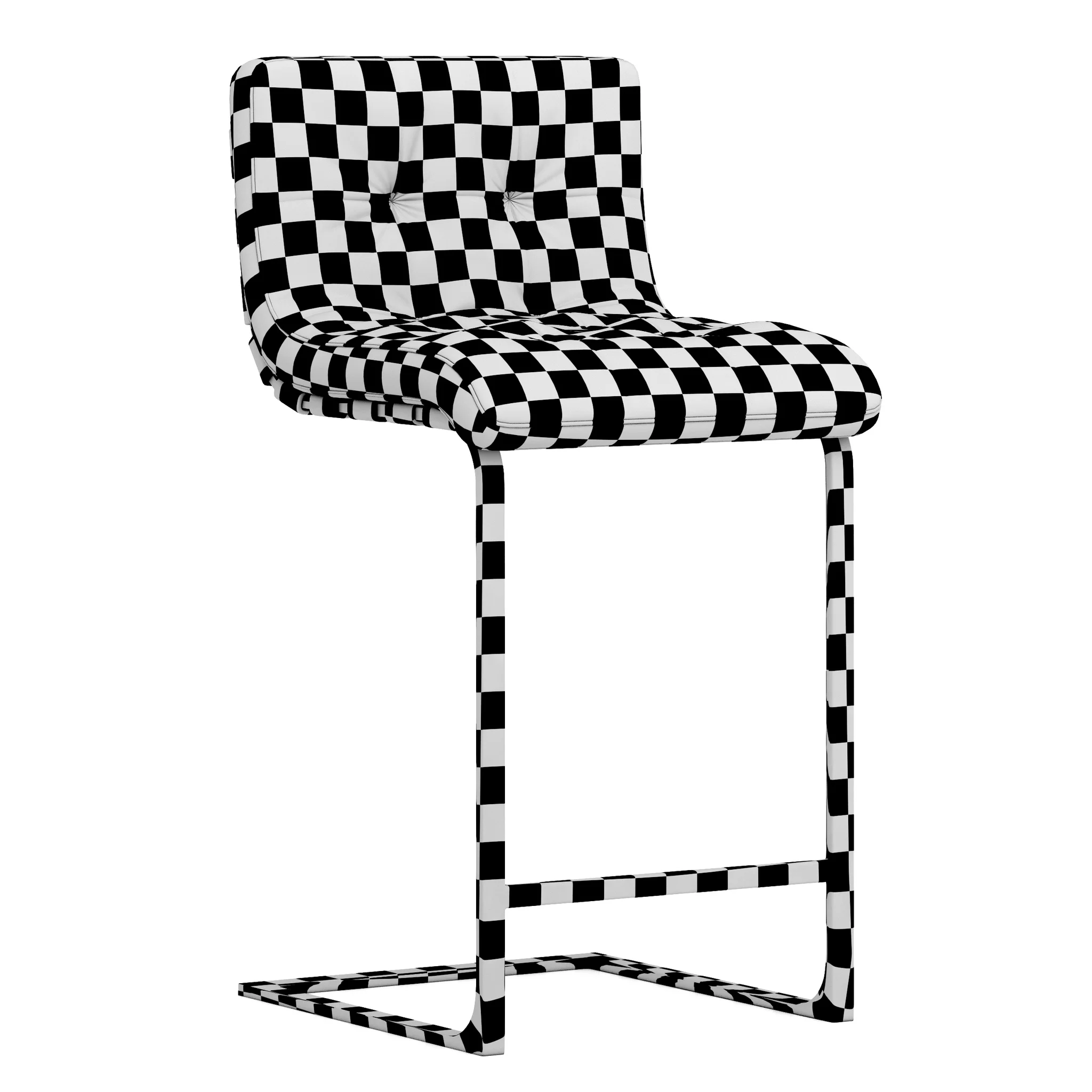 RH Modern Rossi Leather Stool — 3D model preview 10