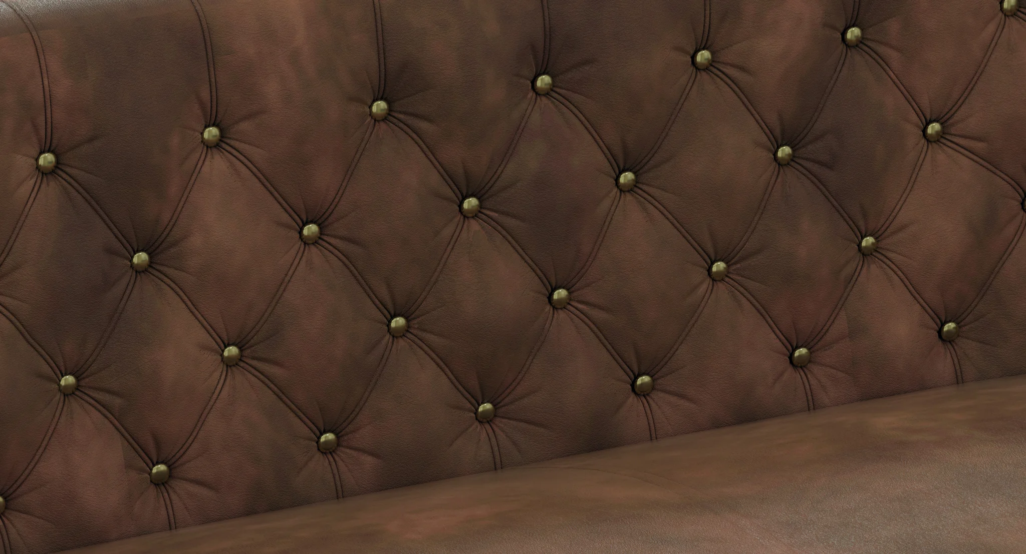 Restoration Hardware Churchill Leather Sofa With Nailheads — 3D model preview 6