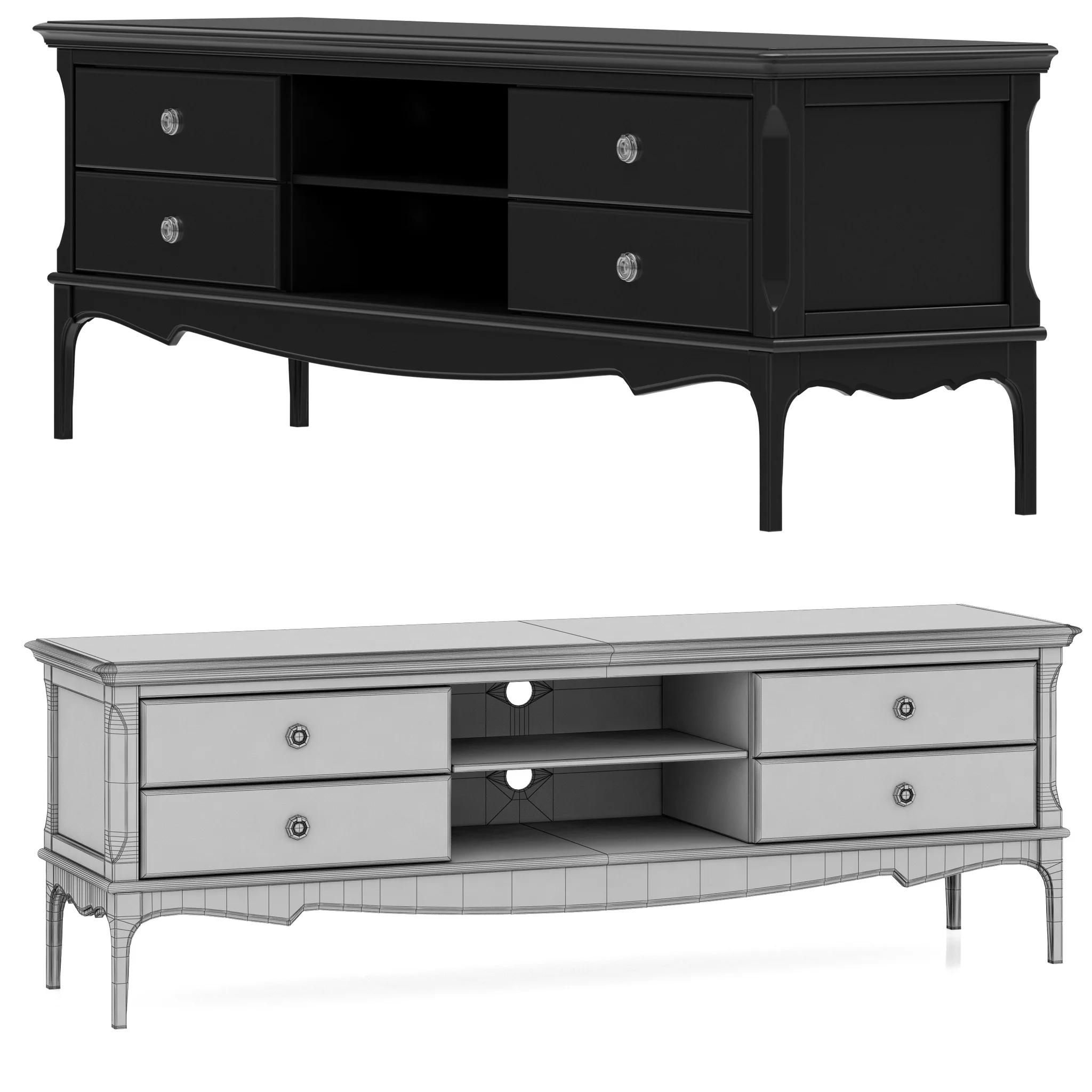 Dantone Home Venice TV Stand — 3D model preview 4