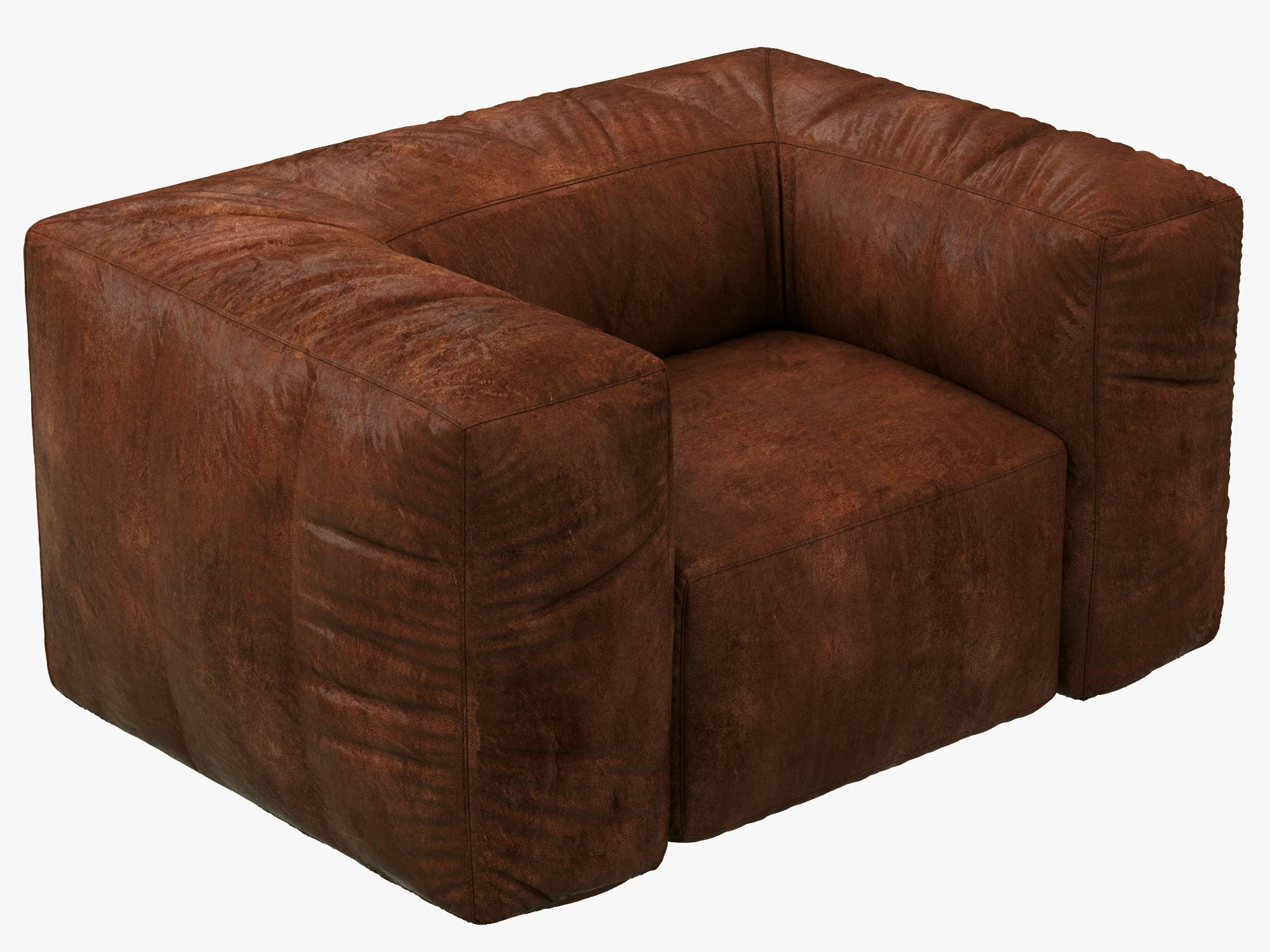 Restoration Hardware Fulham Leather Chair — 3D model preview 1