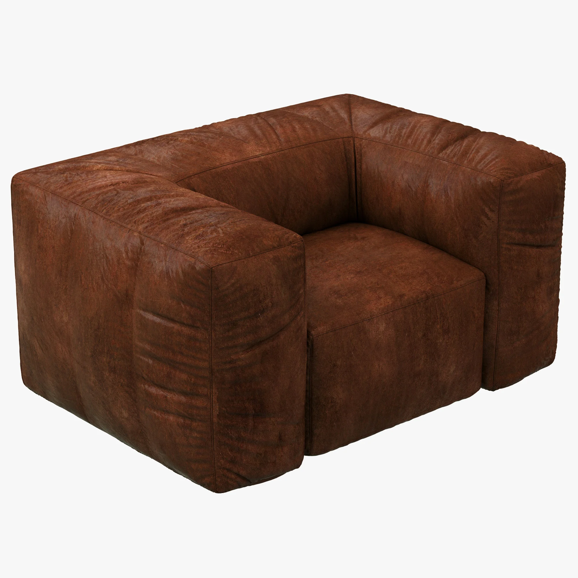 Restoration Hardware Fulham Leather Chair — 3D model preview 2