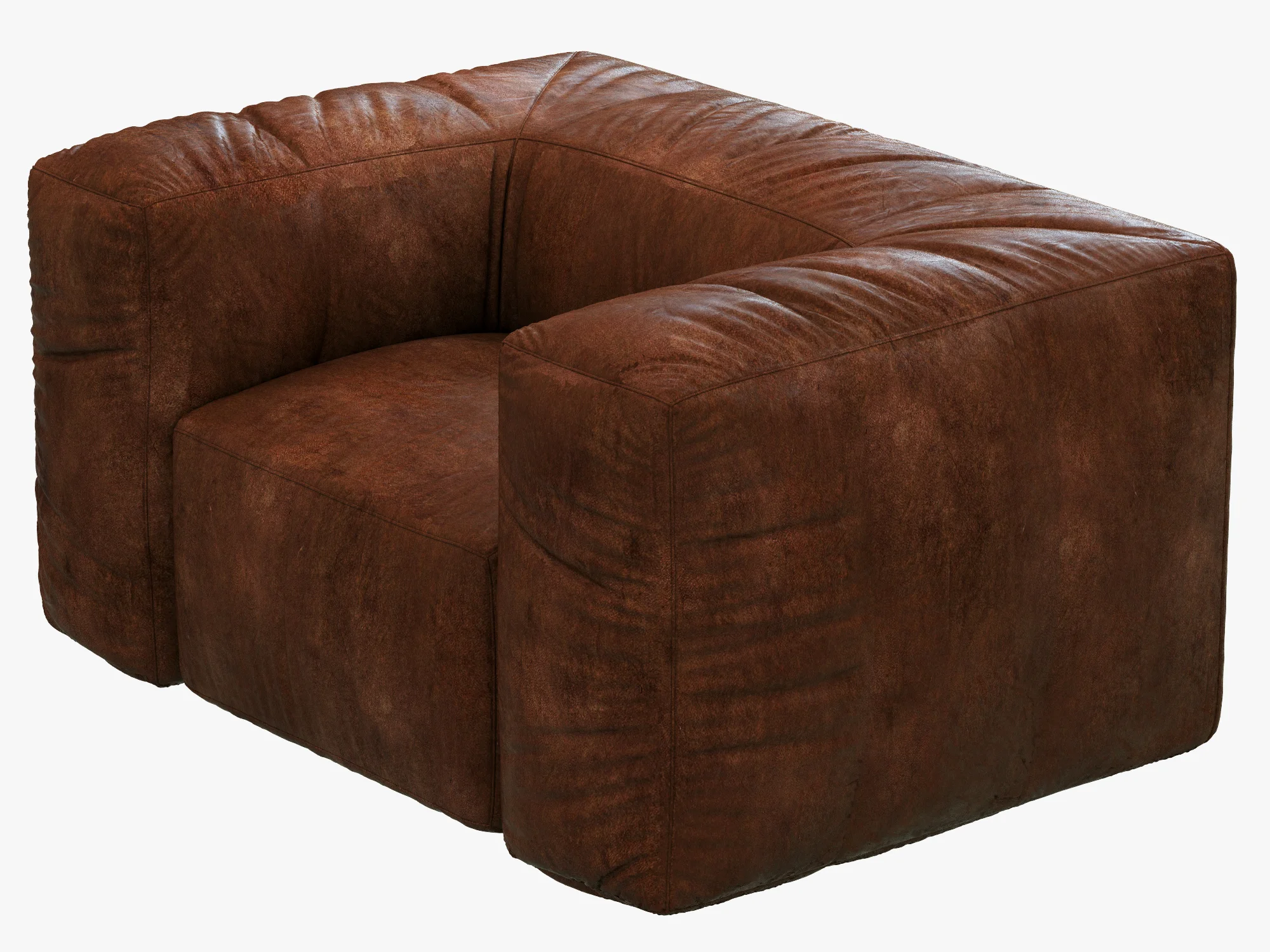 Restoration Hardware Fulham Leather Chair — 3D model preview 6