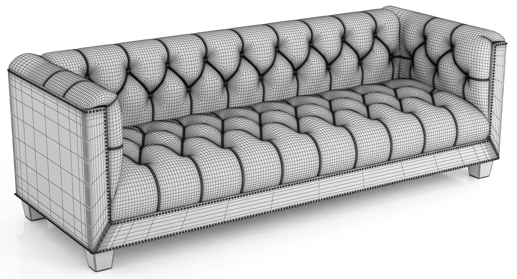 Baker Paris Loveseat — 3D model preview 8