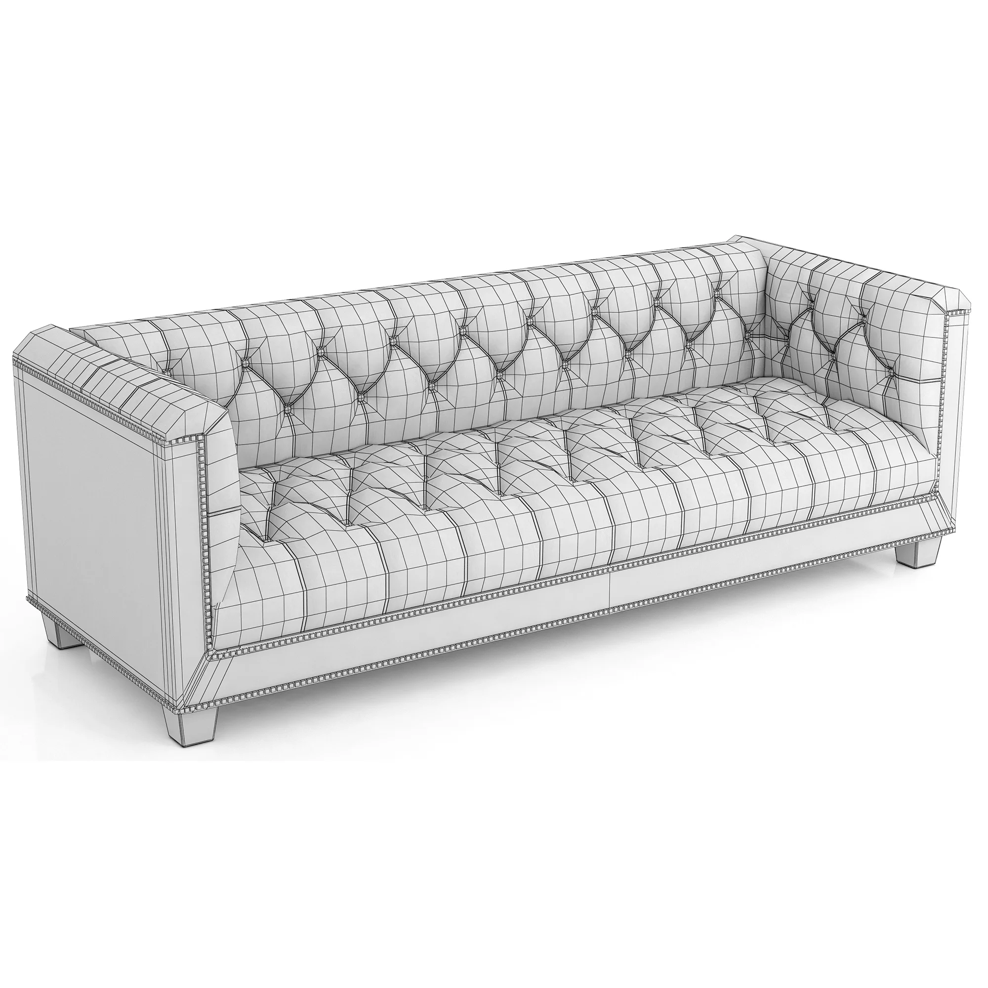Baker Paris Loveseat — 3D model preview 10
