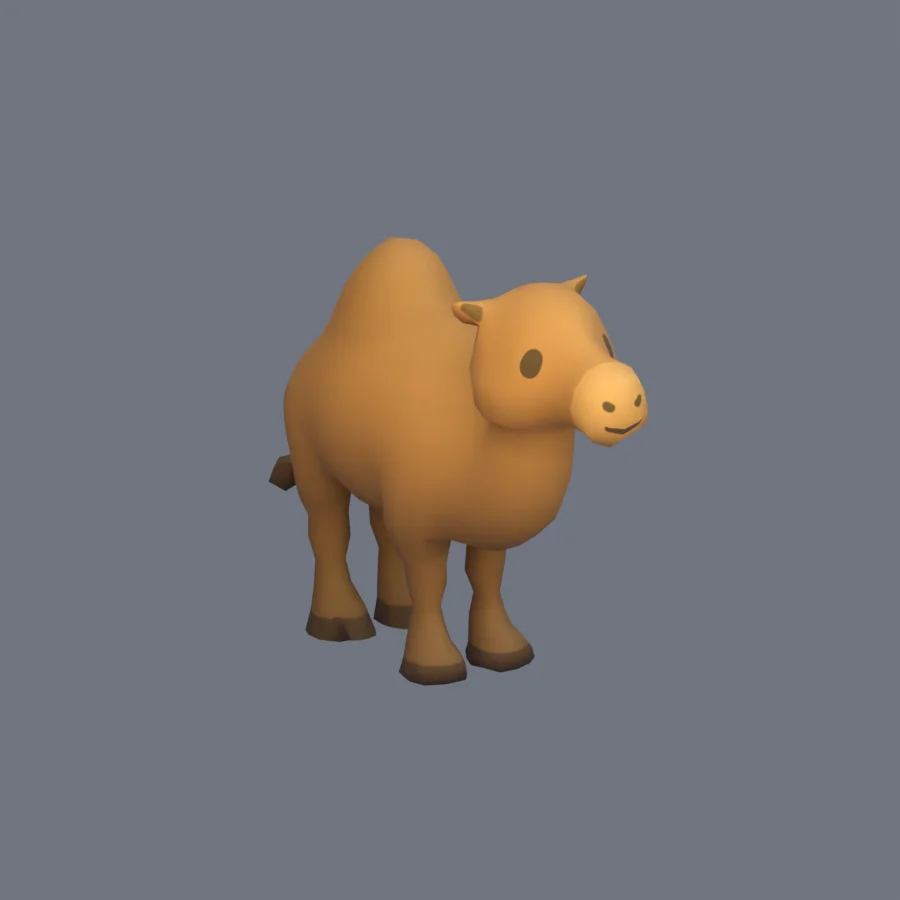 Stylized Animal Camel, 3D model preview 2