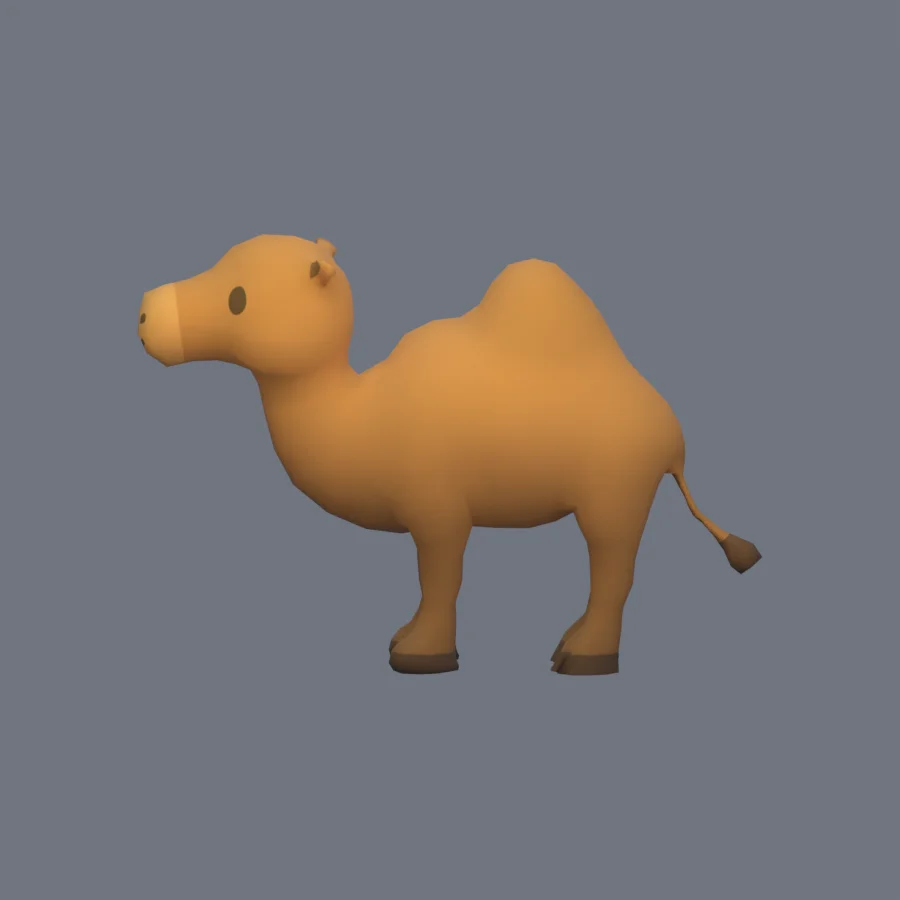 Stylized Animal Camel, 3D model preview 3