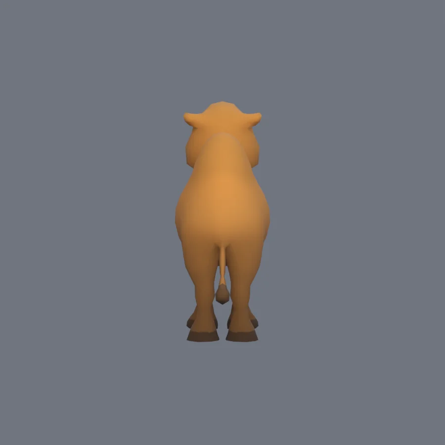 Stylized Animal Camel, 3D model preview 4