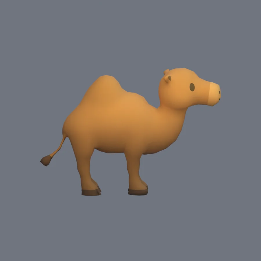 Stylized Animal Camel, 3D model preview 5