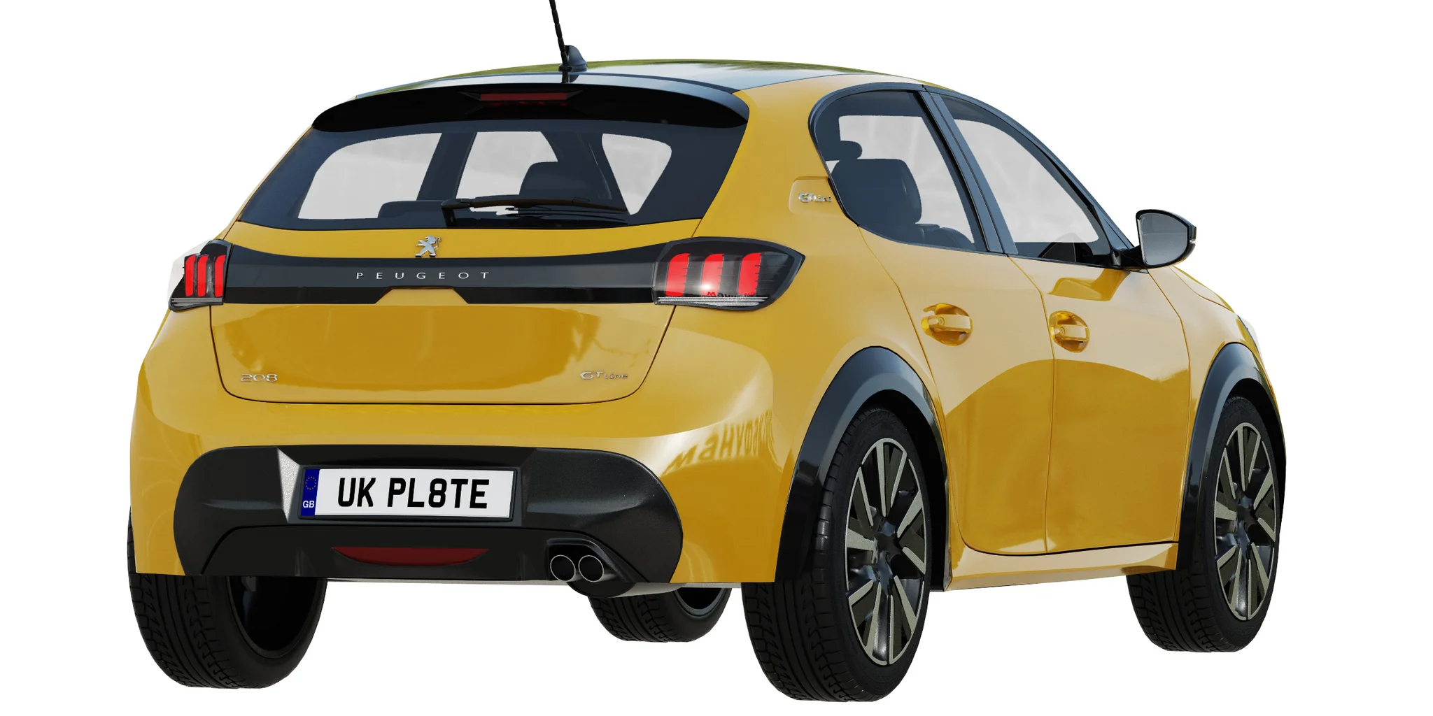 Peugeot 208, 3D model preview 6