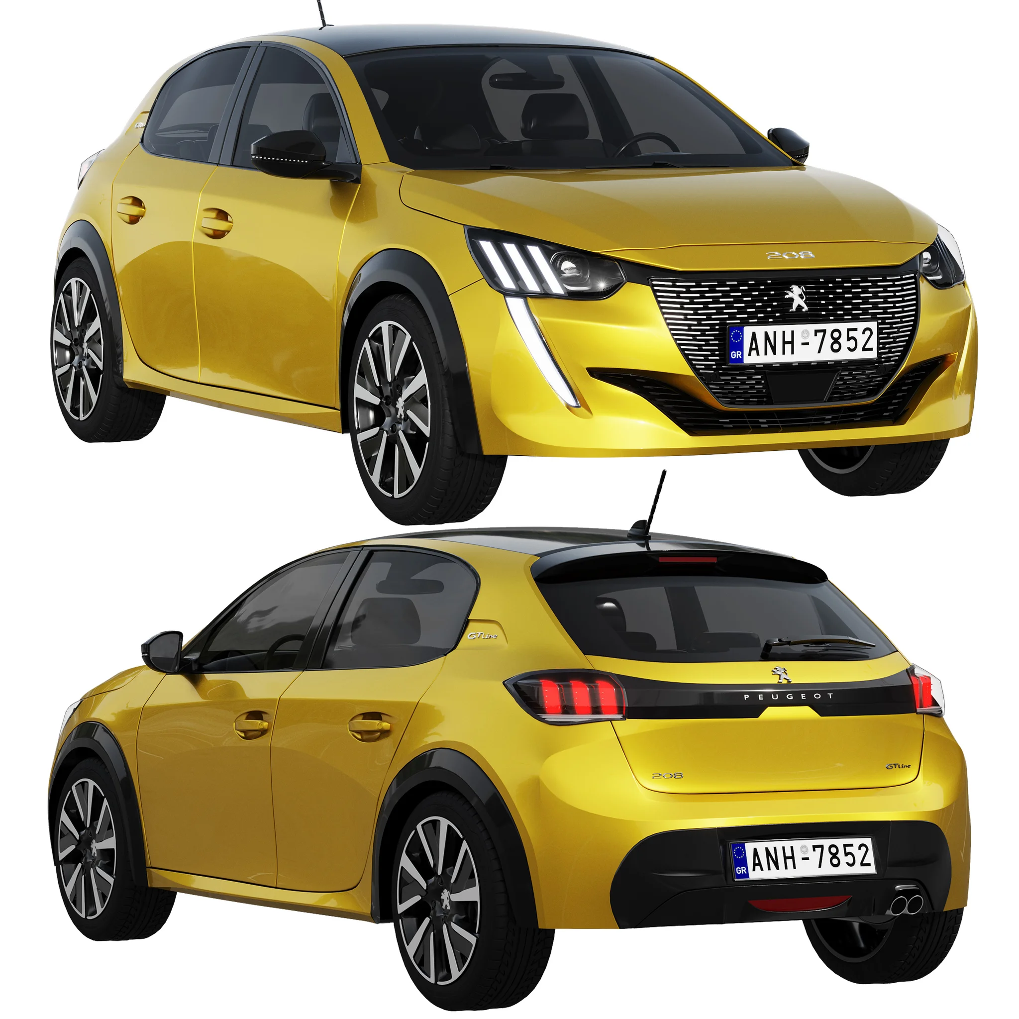Peugeot 208, 3D model preview 14
