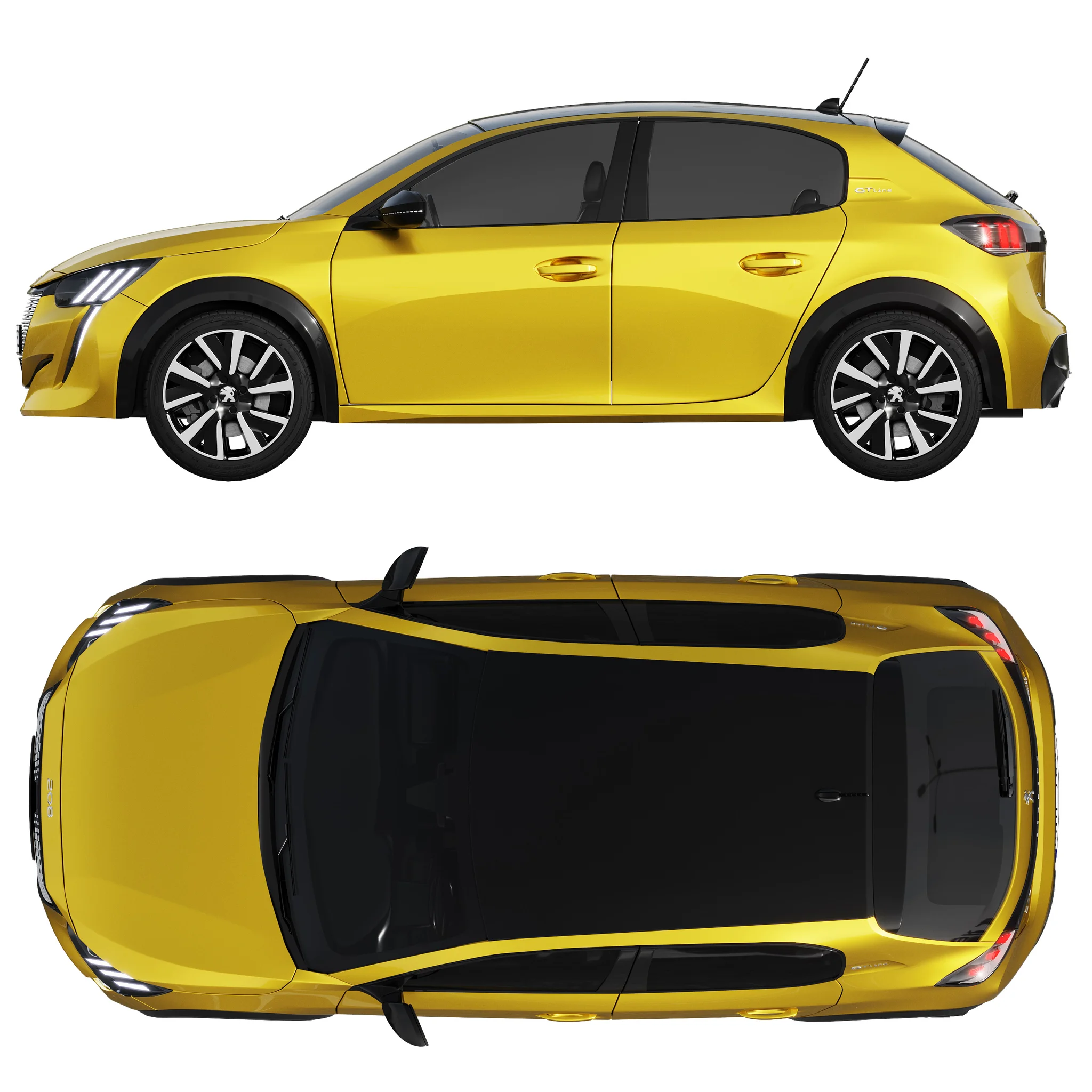 Peugeot 208, 3D model preview 26