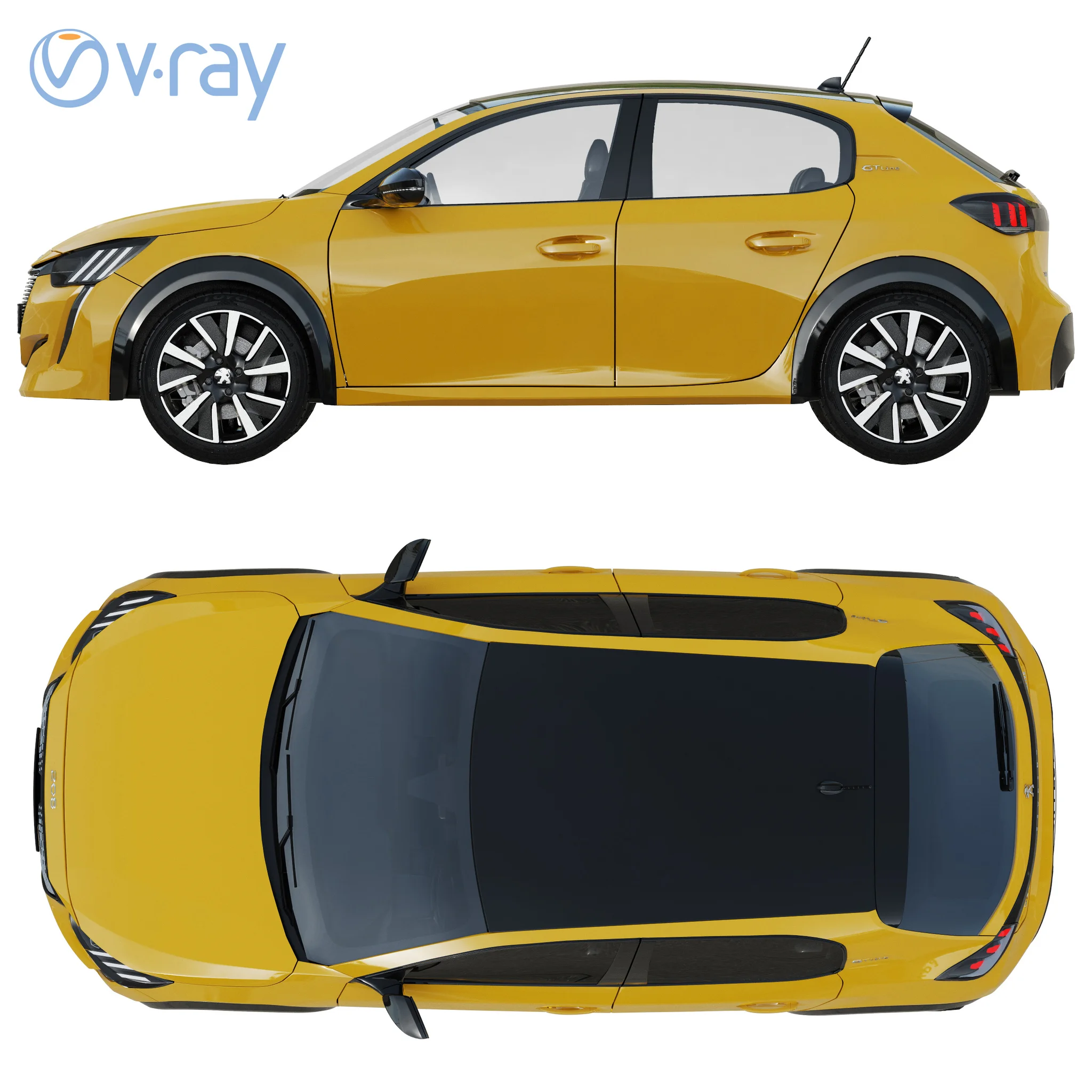 Peugeot 208, 3D model preview 28