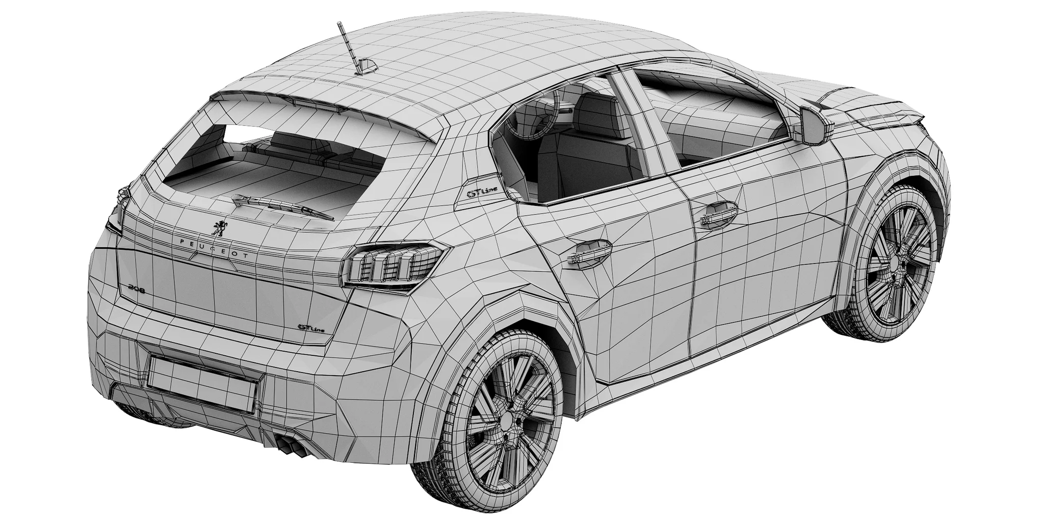 Peugeot 208, 3D model preview 35