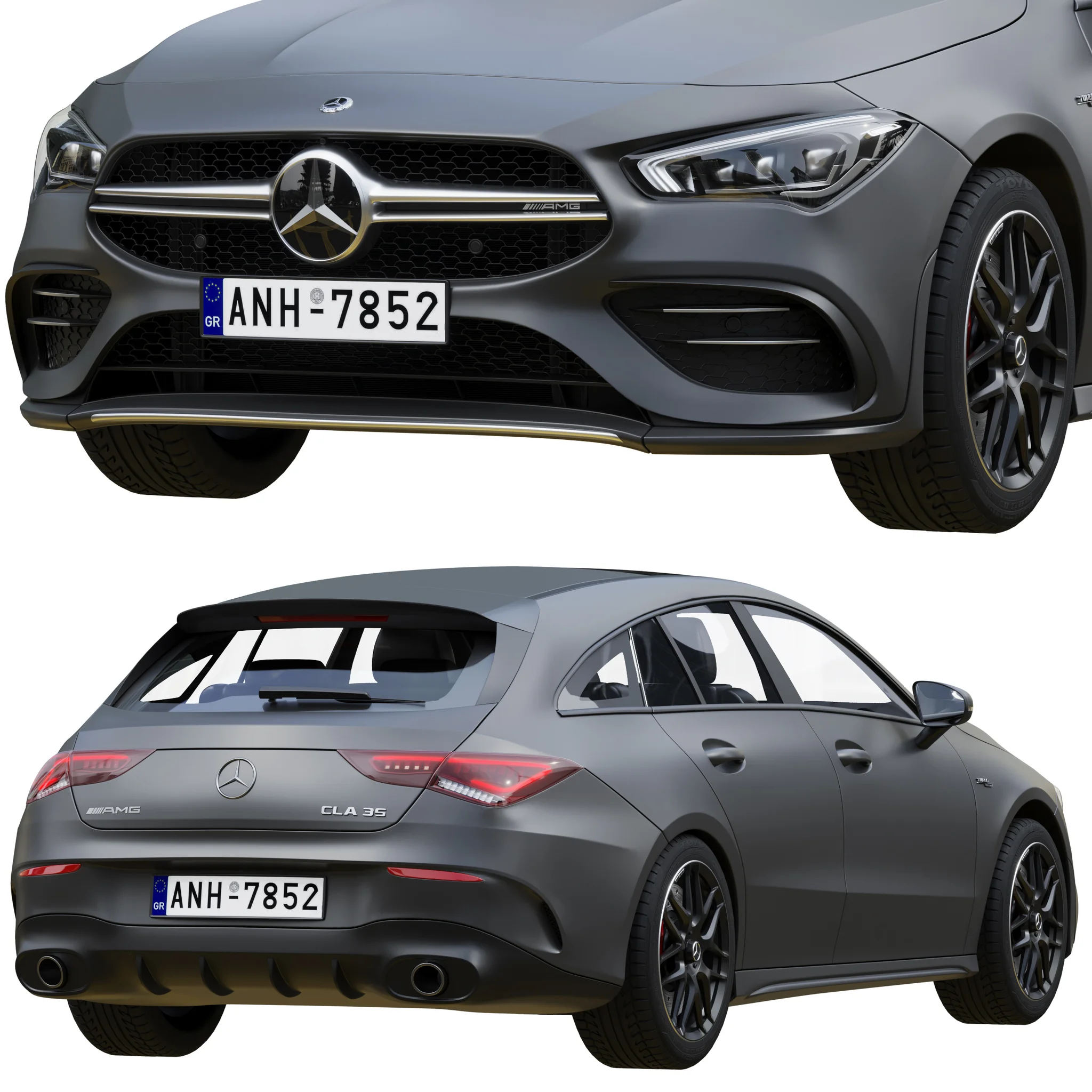 Mercedes Benz AMG CLA 35 Shooting Brake, 3D model preview 3
