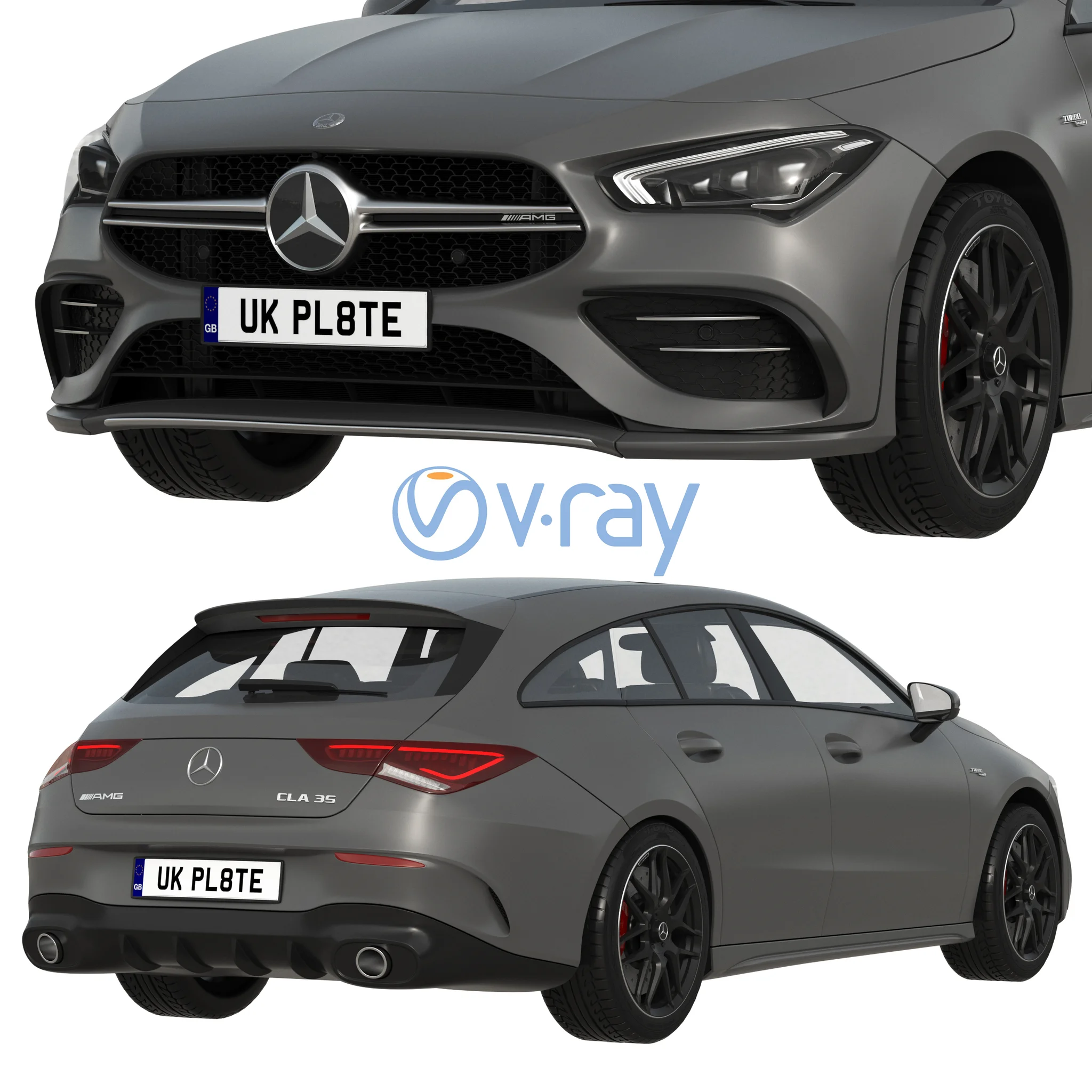 Mercedes Benz AMG CLA 35 Shooting Brake, 3D model preview 5