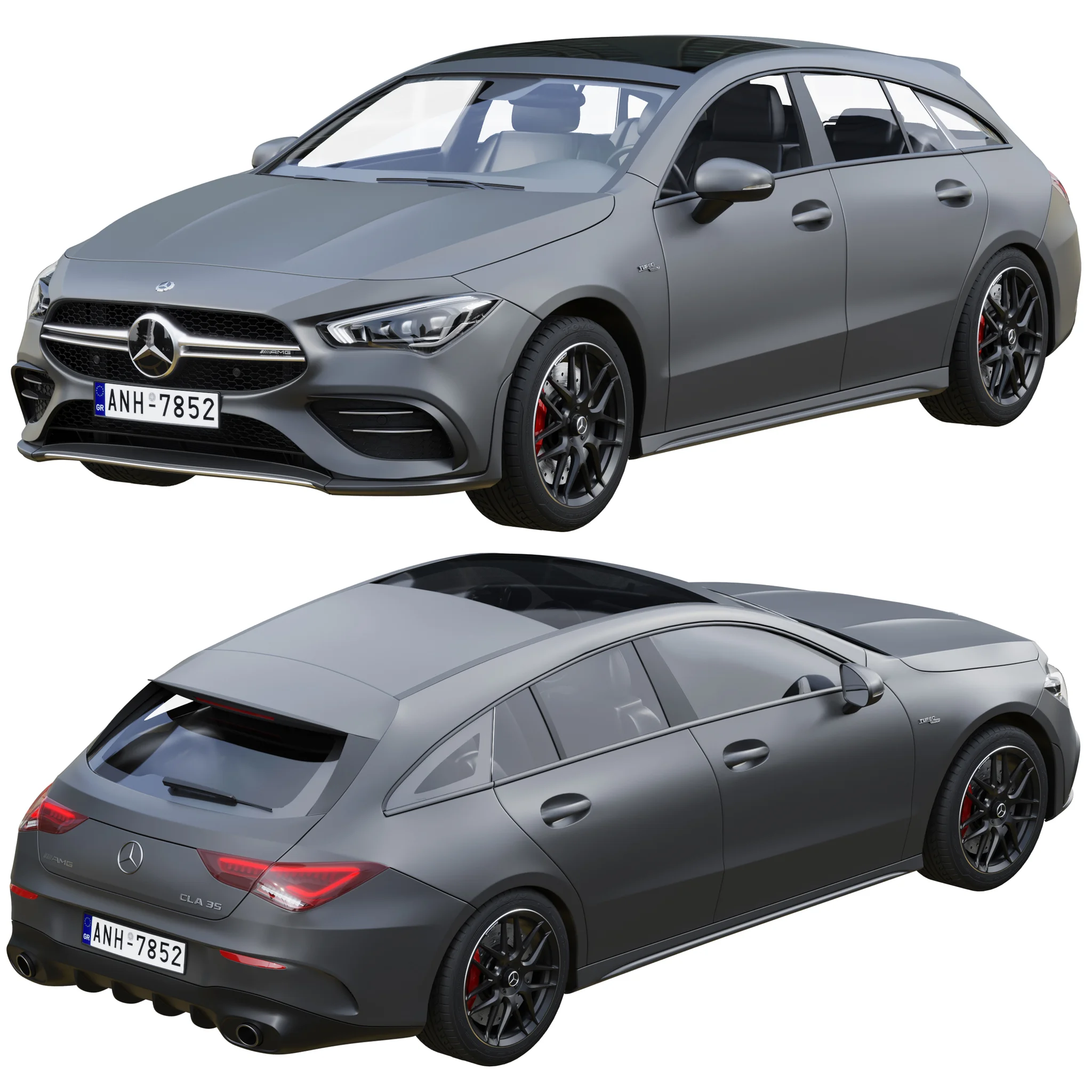 Mercedes Benz AMG CLA 35 Shooting Brake, 3D model preview 7