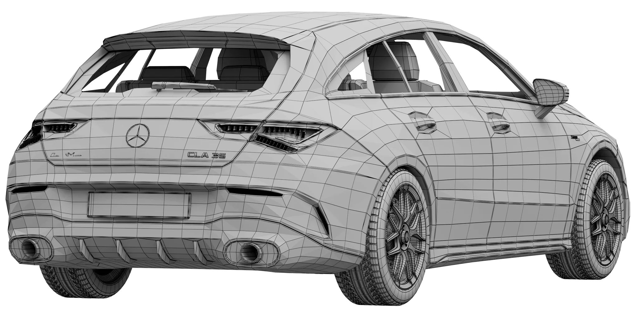 Mercedes Benz AMG CLA 35 Shooting Brake, 3D model preview 8