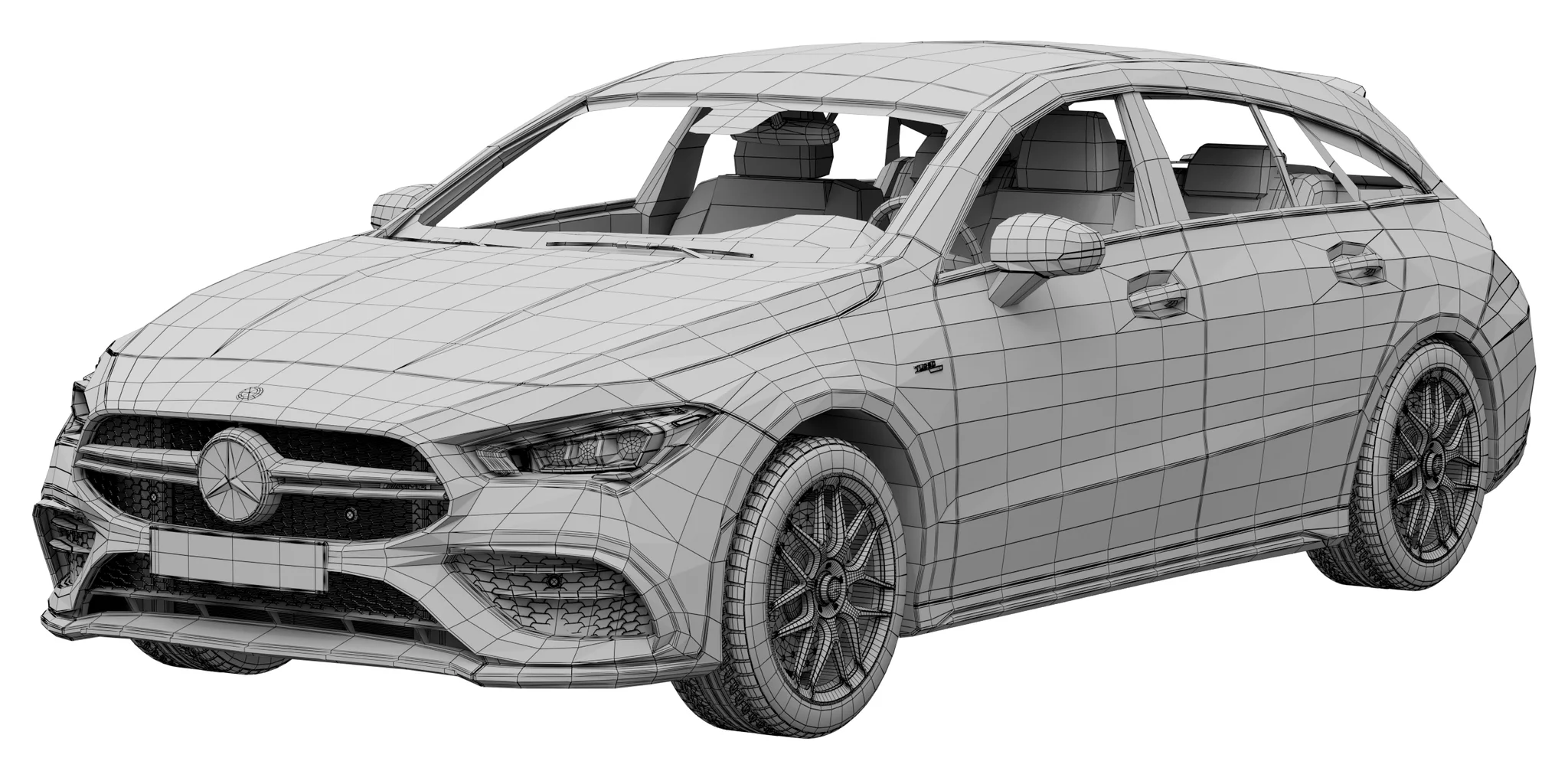 Mercedes Benz AMG CLA 35 Shooting Brake, 3D model preview 12