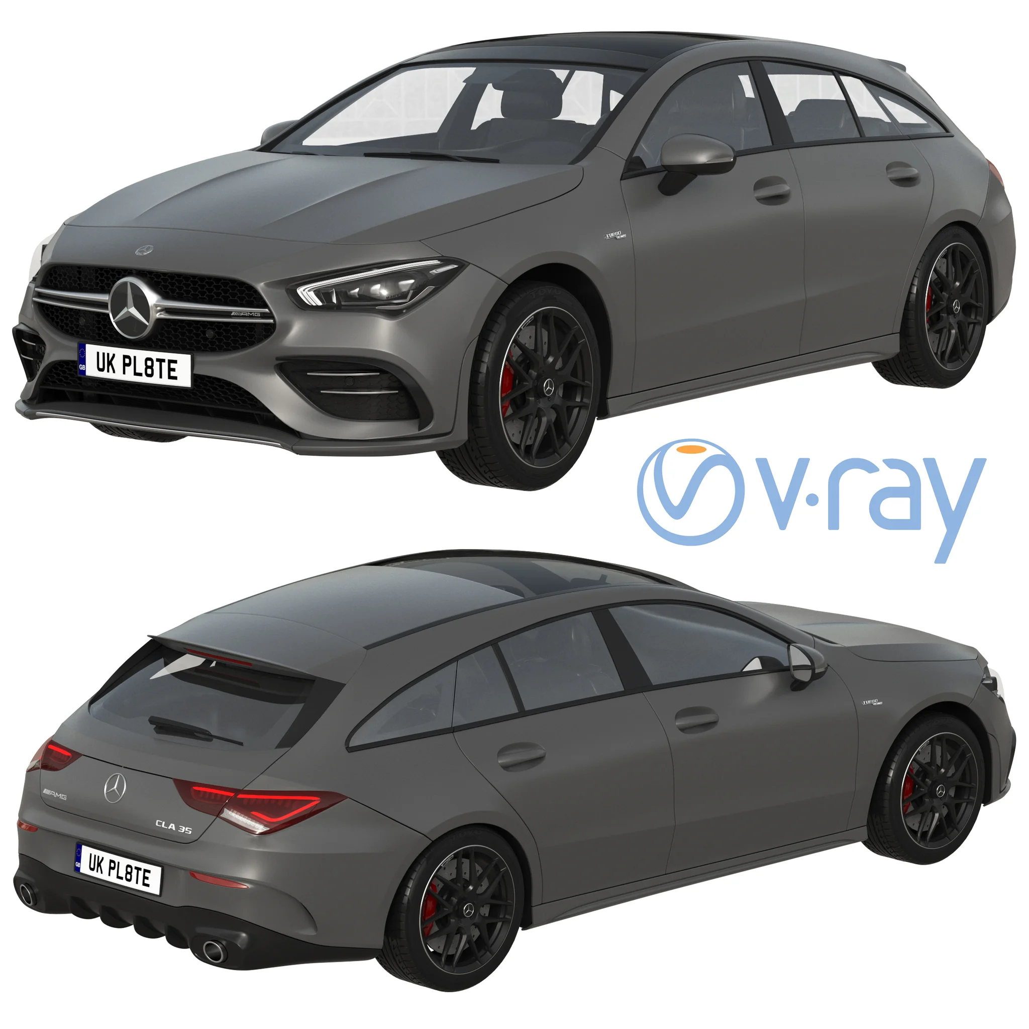Mercedes Benz AMG CLA 35 Shooting Brake, 3D model preview 14