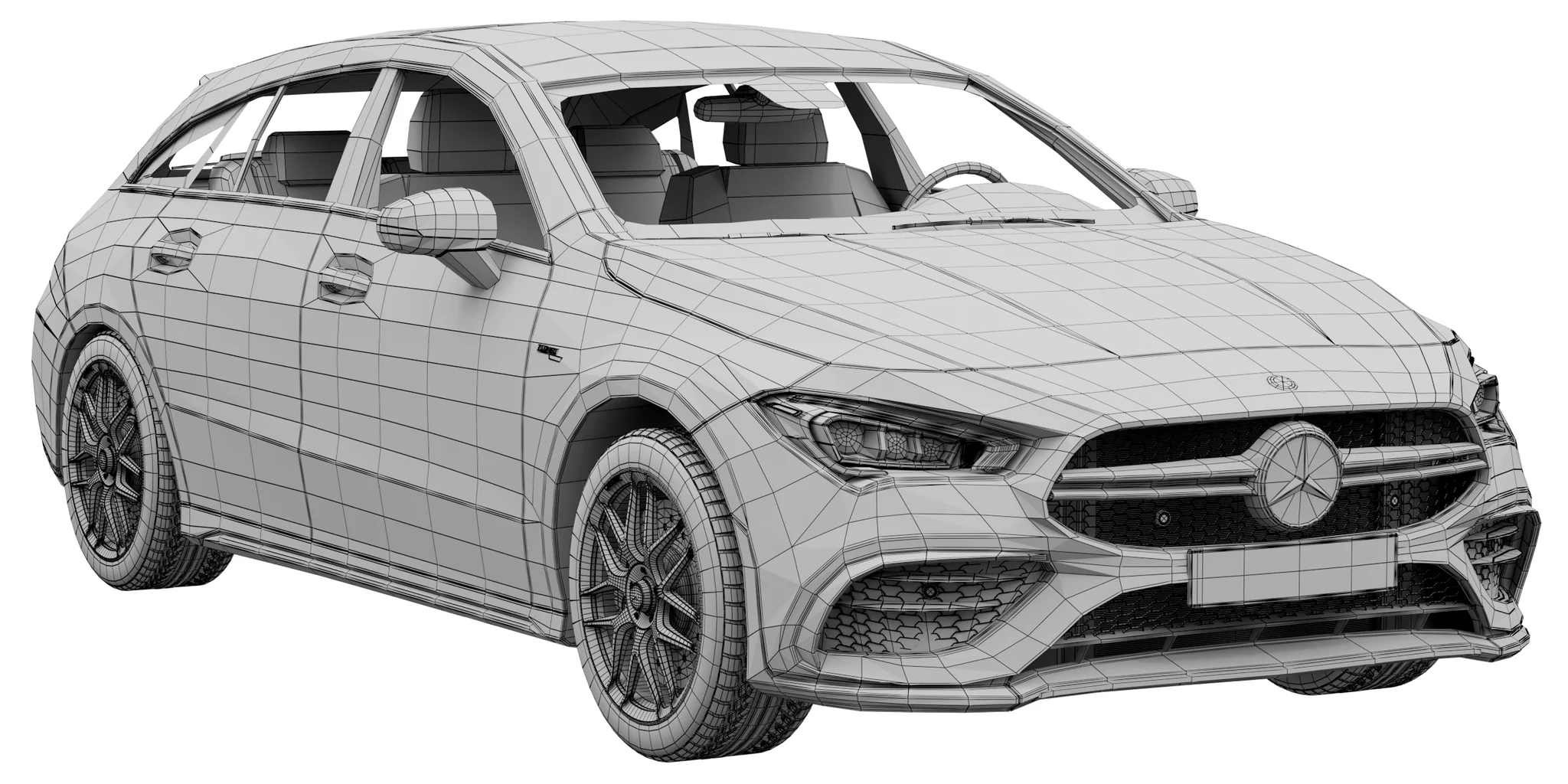 Mercedes Benz AMG CLA 35 Shooting Brake, 3D model preview 17