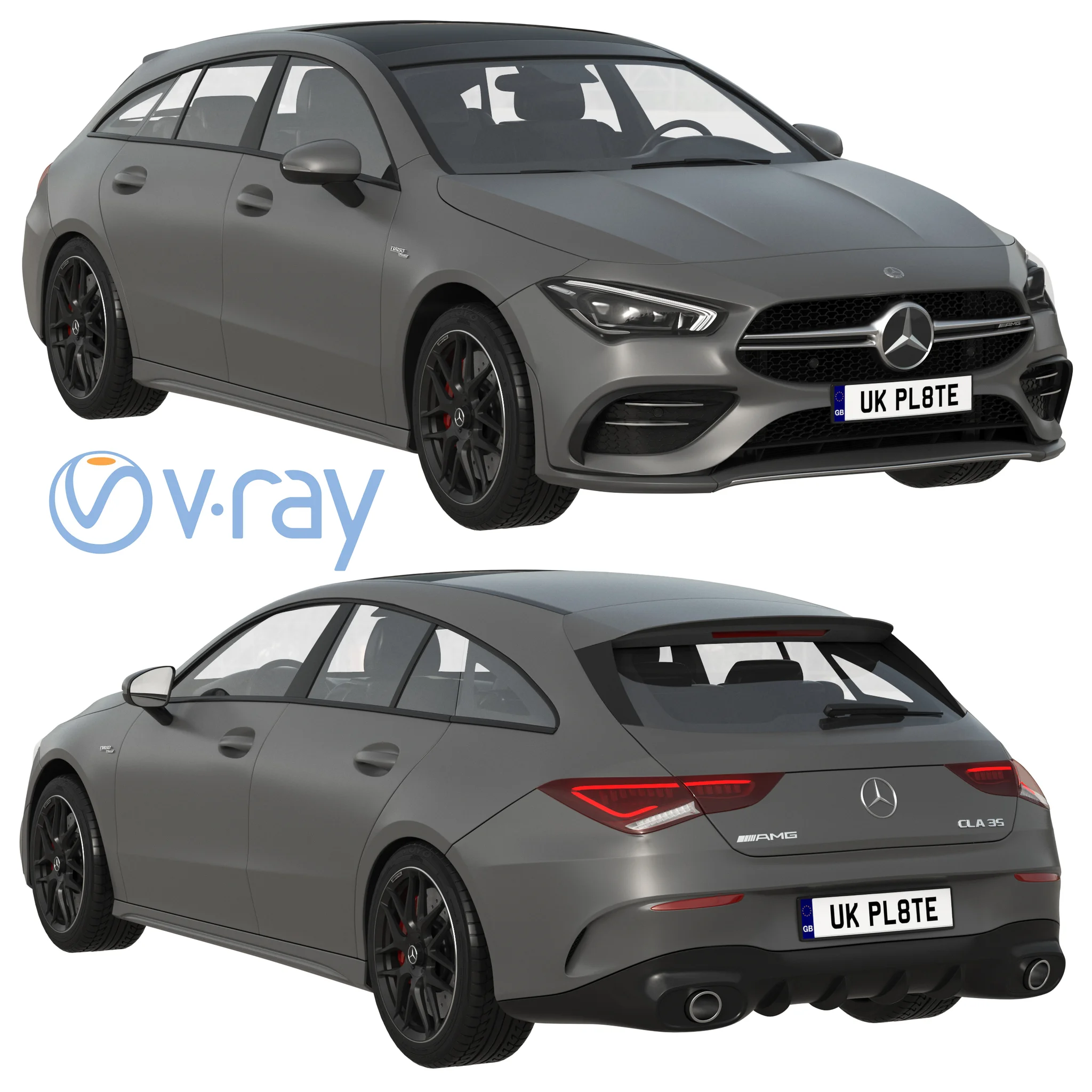 Mercedes Benz AMG CLA 35 Shooting Brake, 3D model preview 20