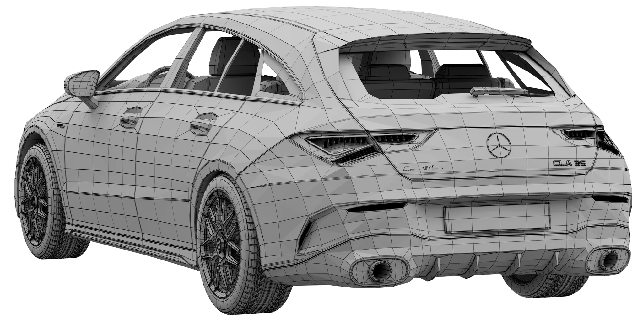 Mercedes Benz AMG CLA 35 Shooting Brake, 3D model preview 22