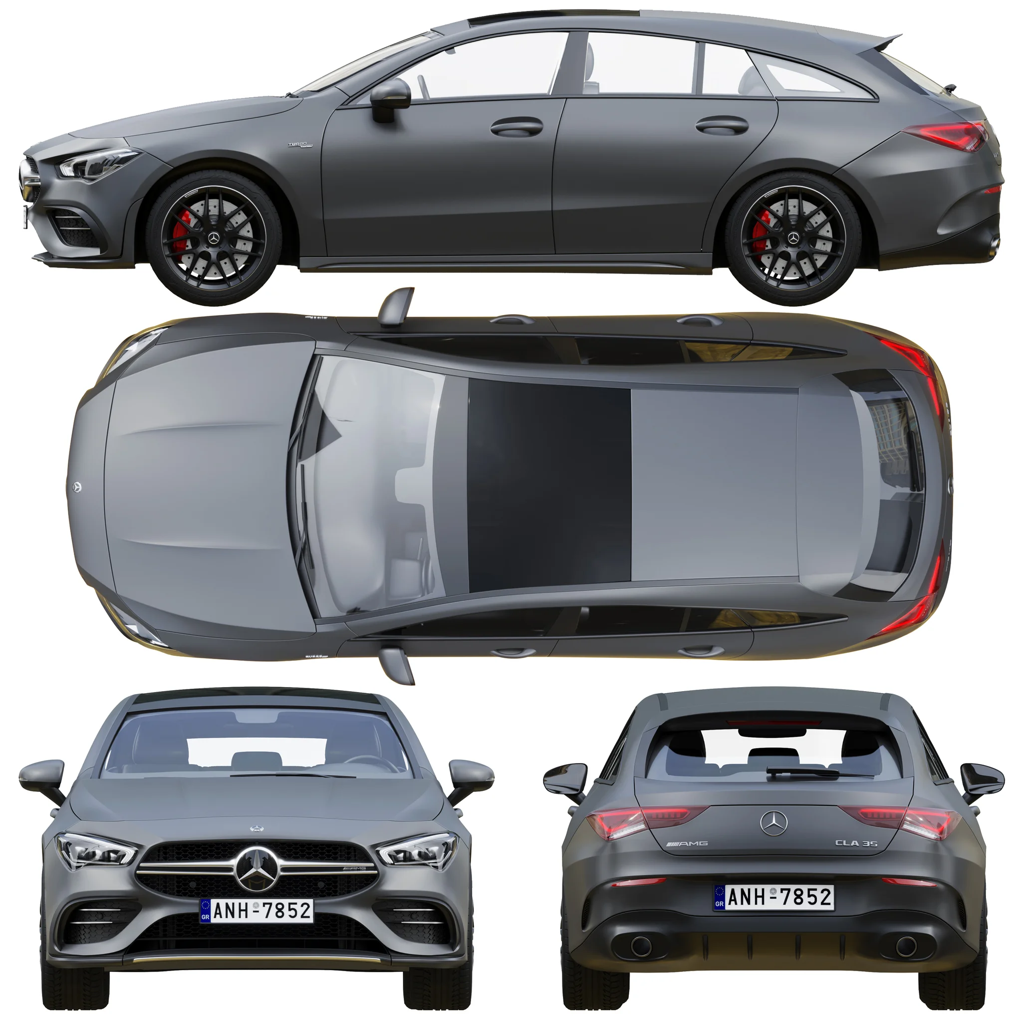 Mercedes Benz AMG CLA 35 Shooting Brake, 3D model preview 27