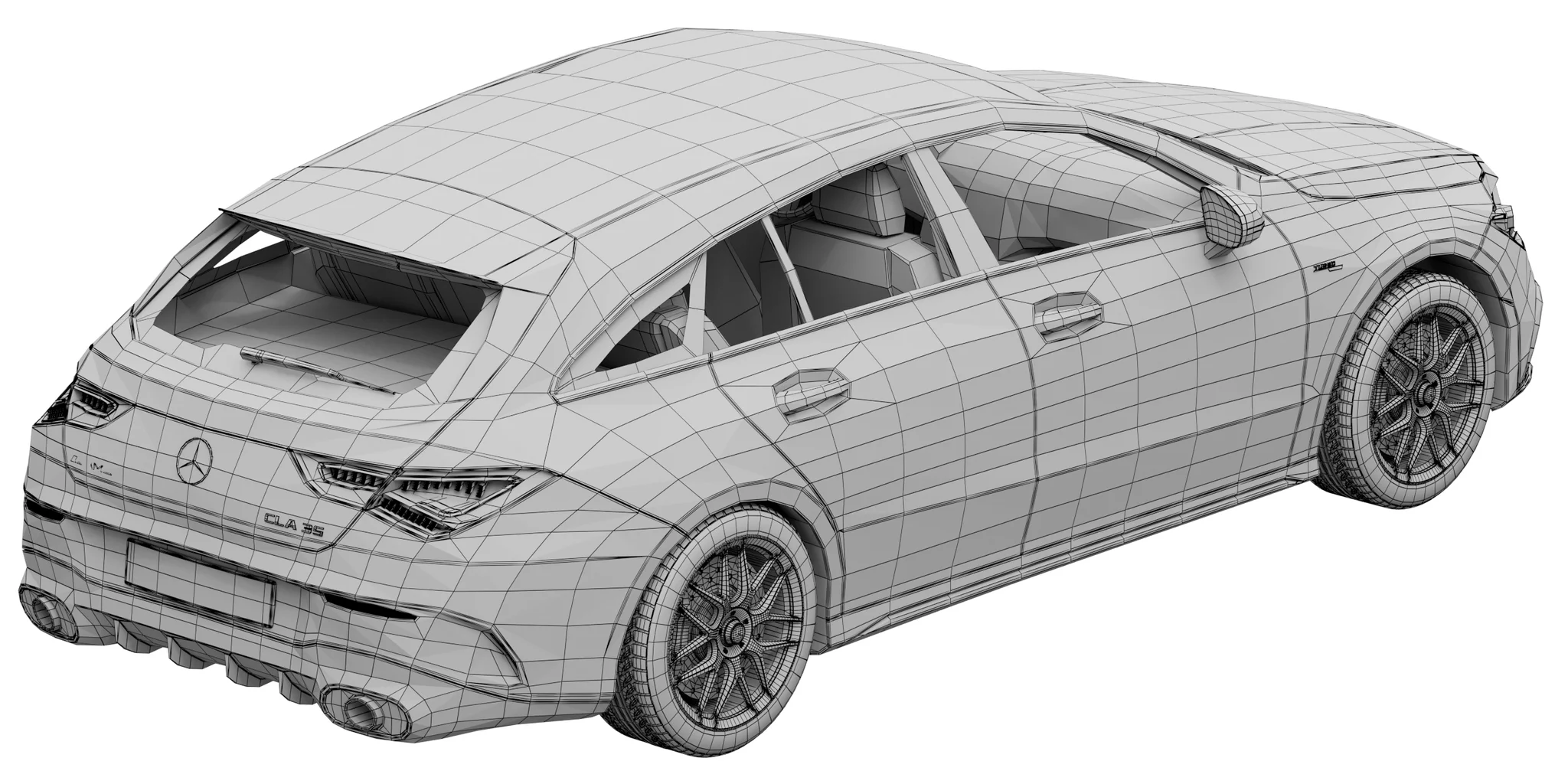 Mercedes Benz AMG CLA 35 Shooting Brake, 3D model preview 35