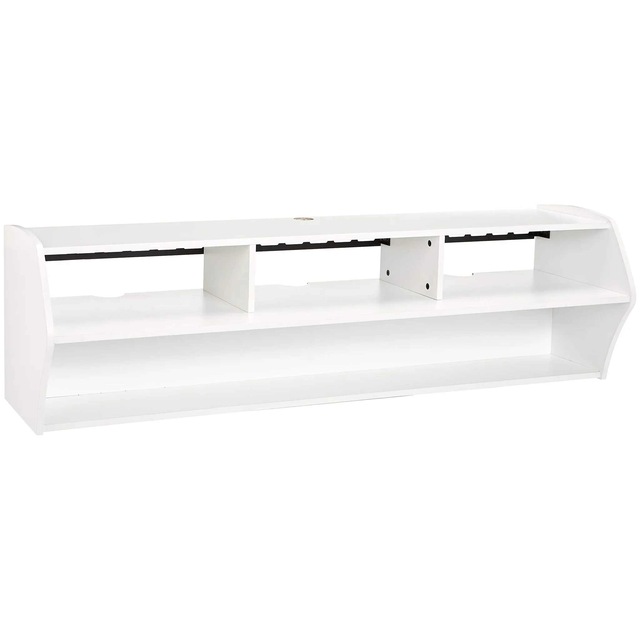 Floating Wall-Mounted TV Stand White 58-Inch