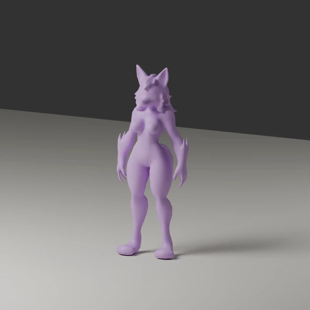 Furry Character Stylized 01, 3D model preview 1