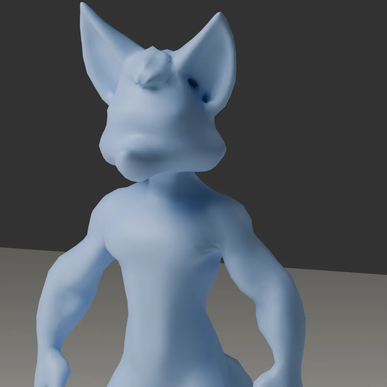 Furry Character Stylized 01, 3D model preview 2