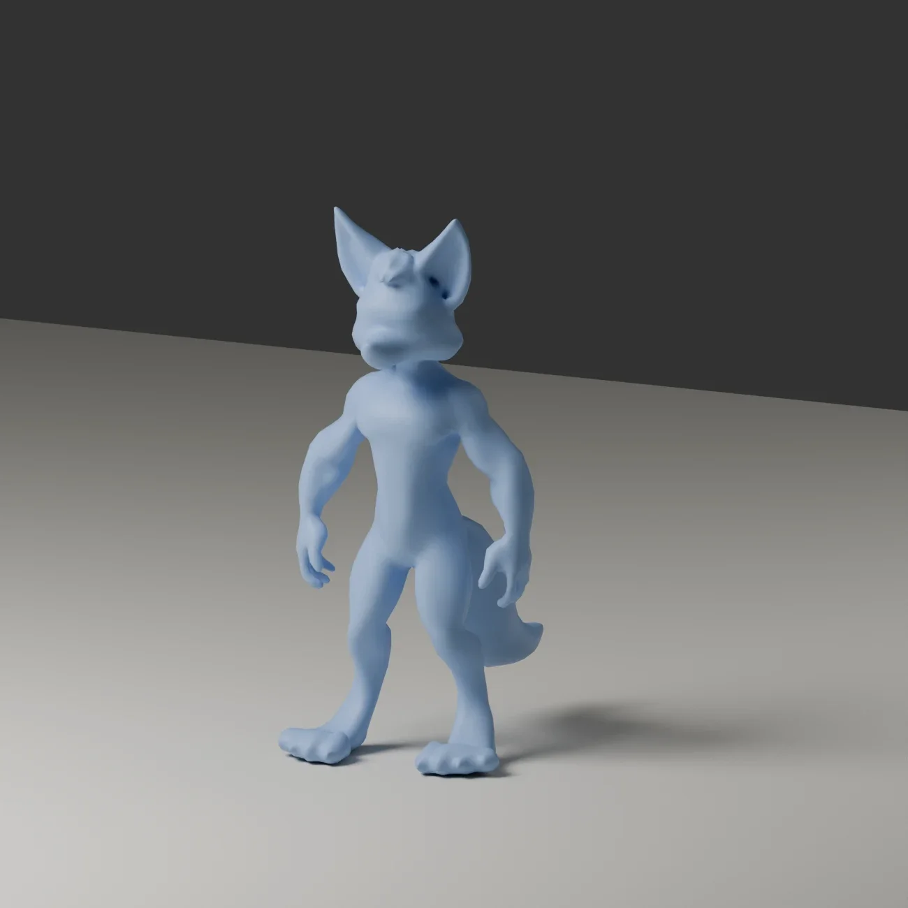 Furry Character Stylized 01, 3D model preview 3