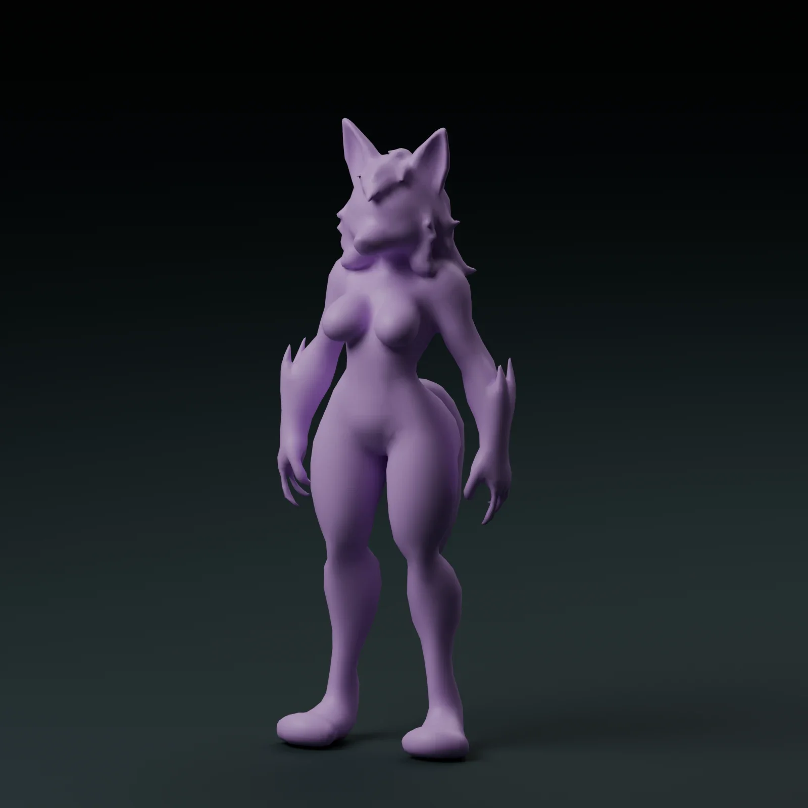 Furry Character Stylized 01, 3D model preview 4