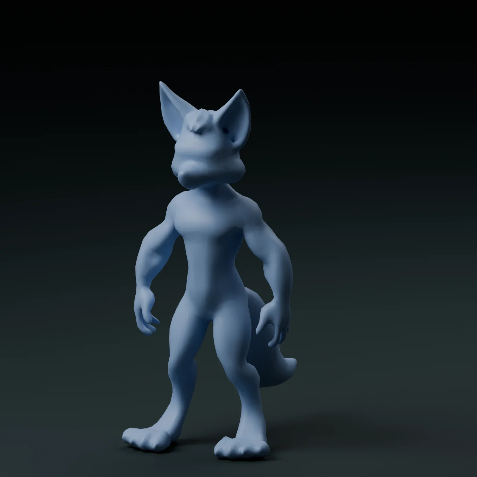 Furry Character Stylized 01, 3D model preview 5
