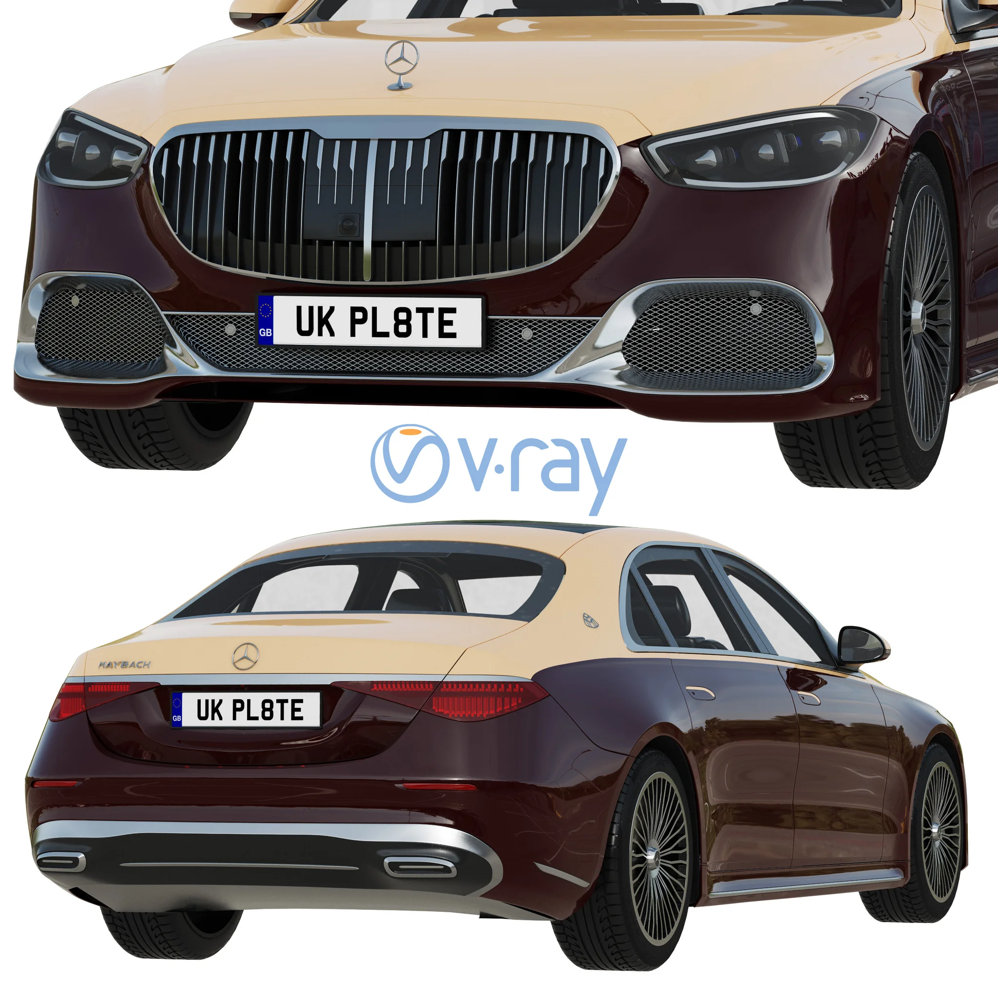 Mercedes Benz S Class Maybach, 3D model preview 1